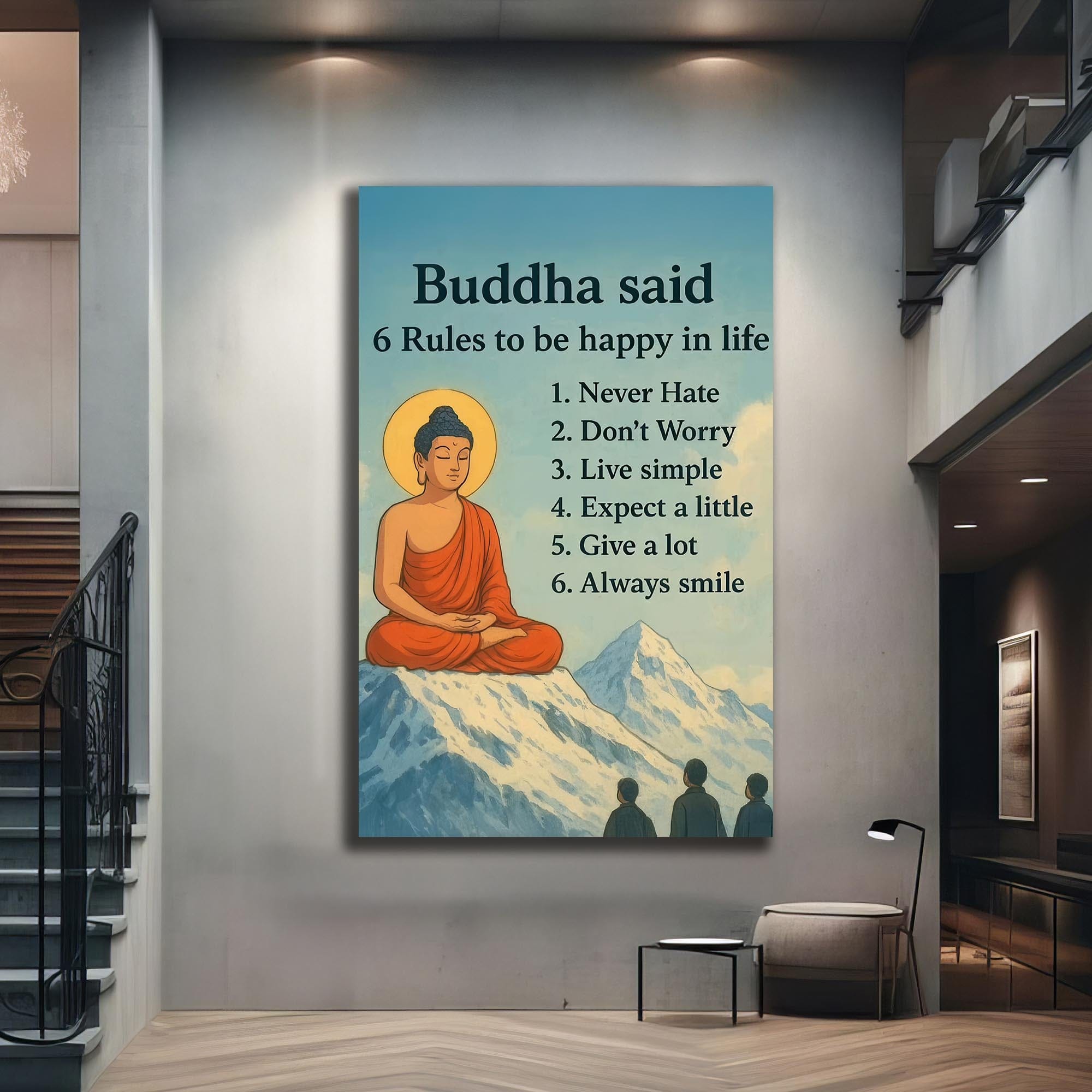 Artronauts Glass Print Awakened Mind- Buddhism Tempered Glass Wall Art
