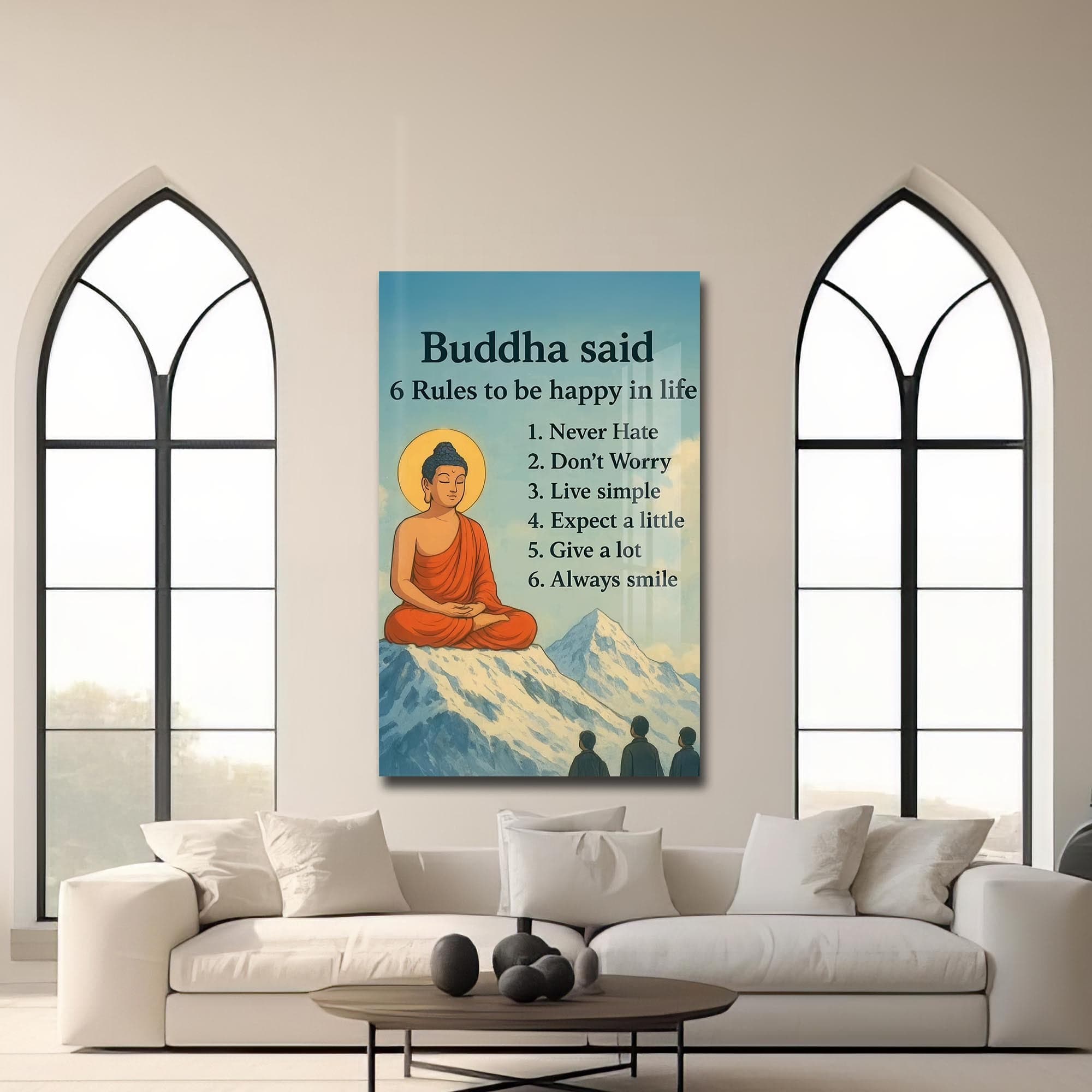 Artronauts Glass Print Awakened Mind- Buddhism Tempered Glass Wall Art