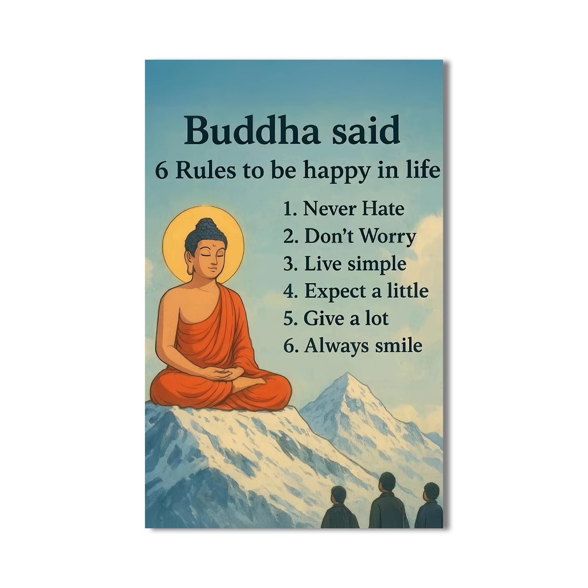Artronauts Glass Print Awakened Mind- Buddhism Tempered Glass Wall Art