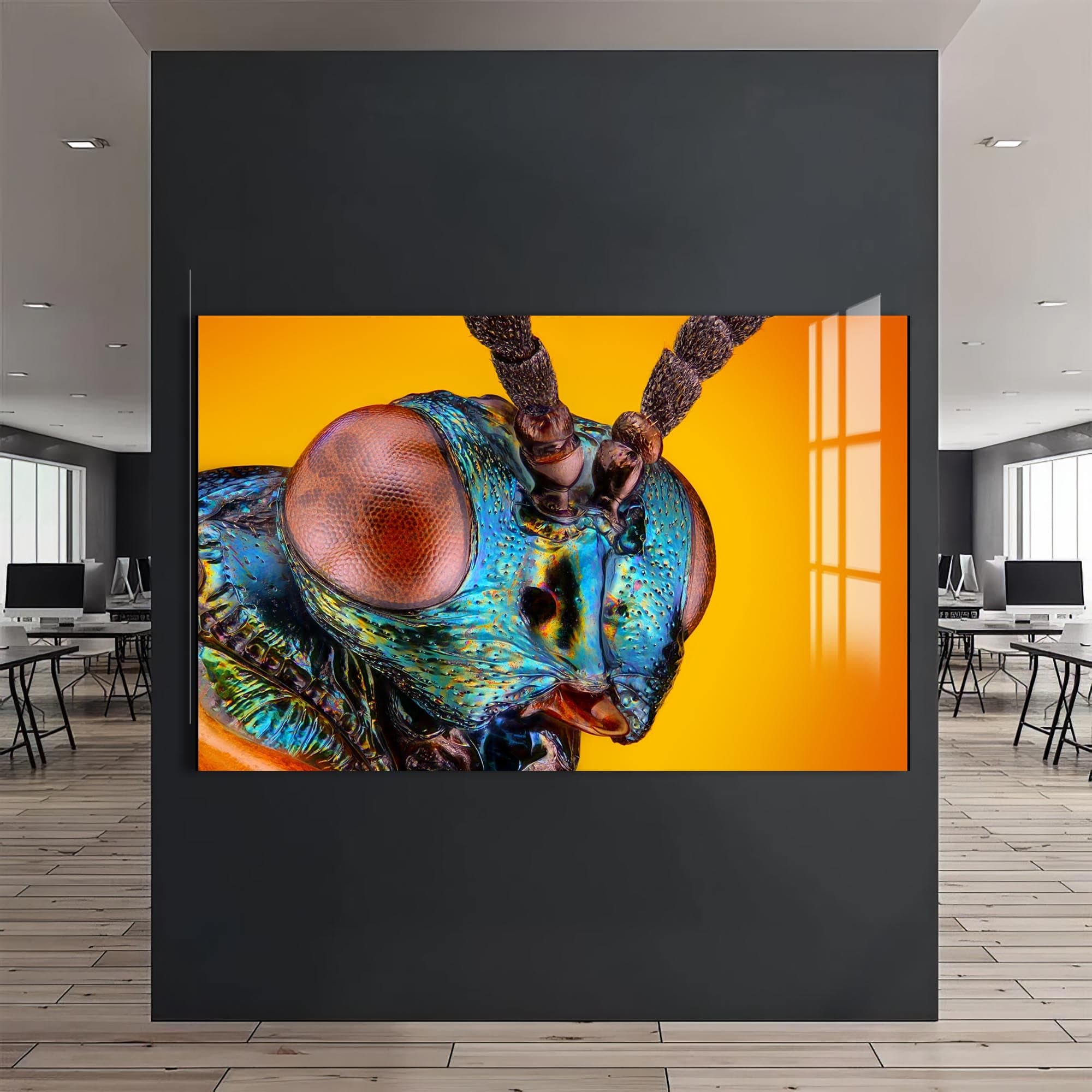 Artronauts Glass Print Metallic Beetle Spectrum – Animal Tempered Glass Wall Art