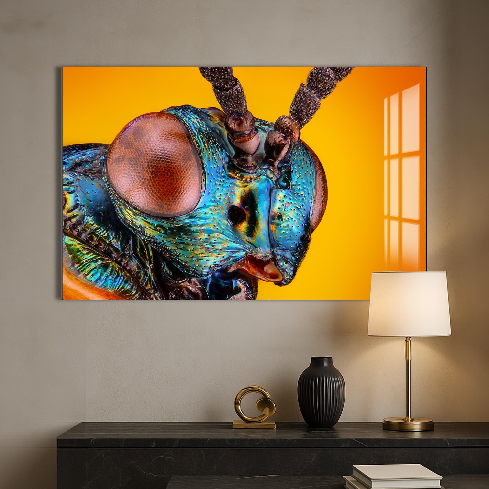 Artronauts Glass Print Metallic Beetle Spectrum – Animal Tempered Glass Wall Art