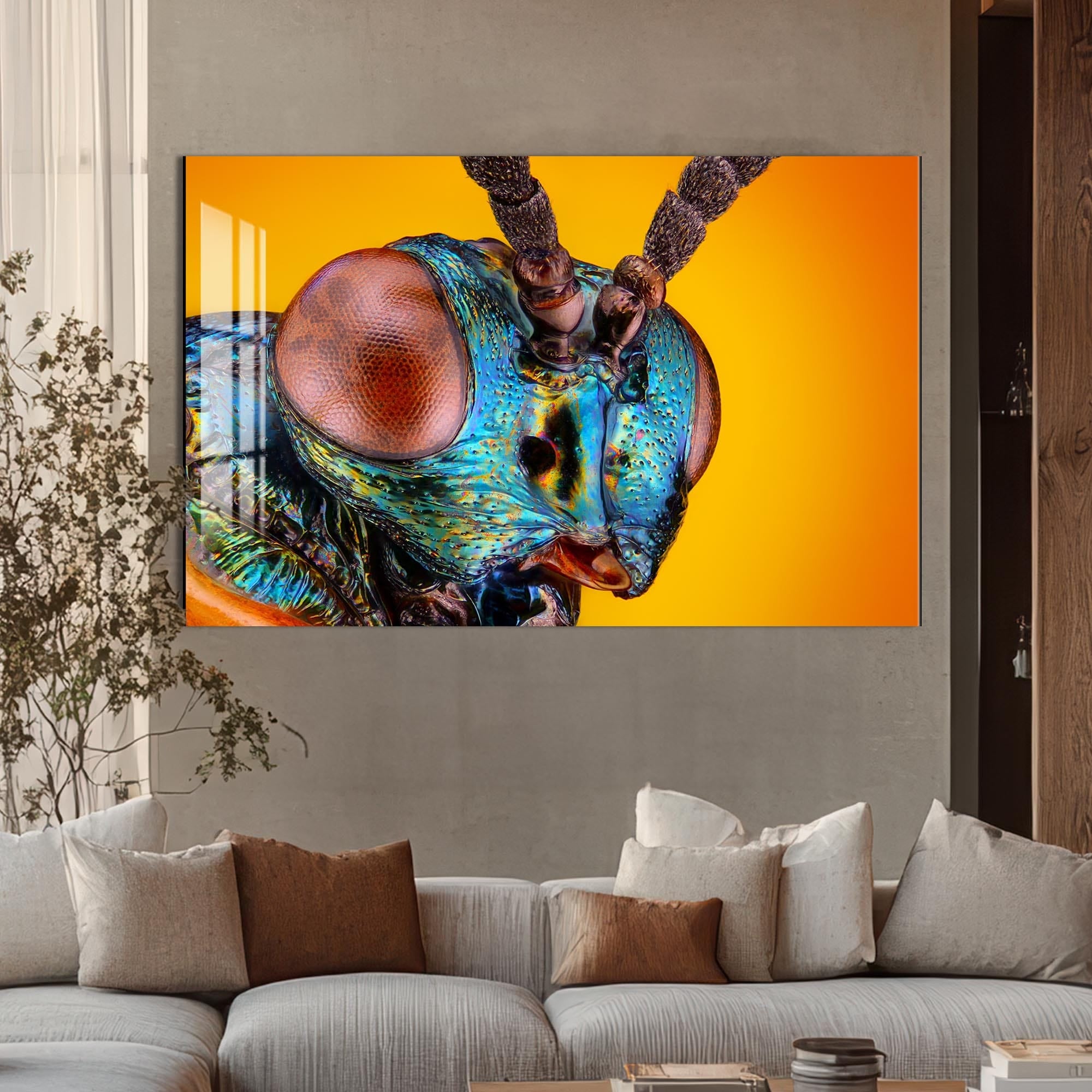Artronauts Glass Print Metallic Beetle Spectrum – Animal Tempered Glass Wall Art