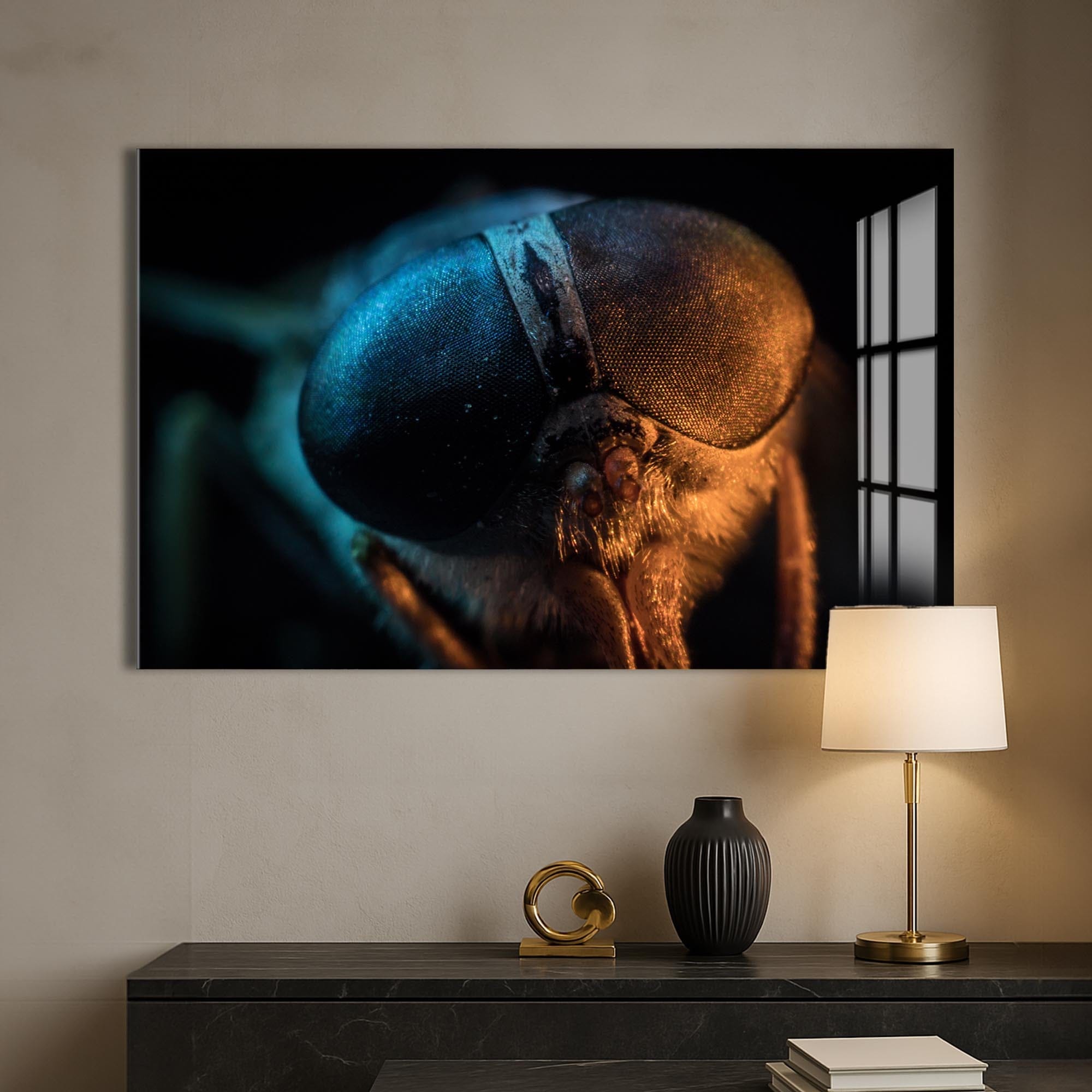 Artronauts Glass Print Dual-Tone Fly Close-Up – Animal Tempered Glass Wall Art