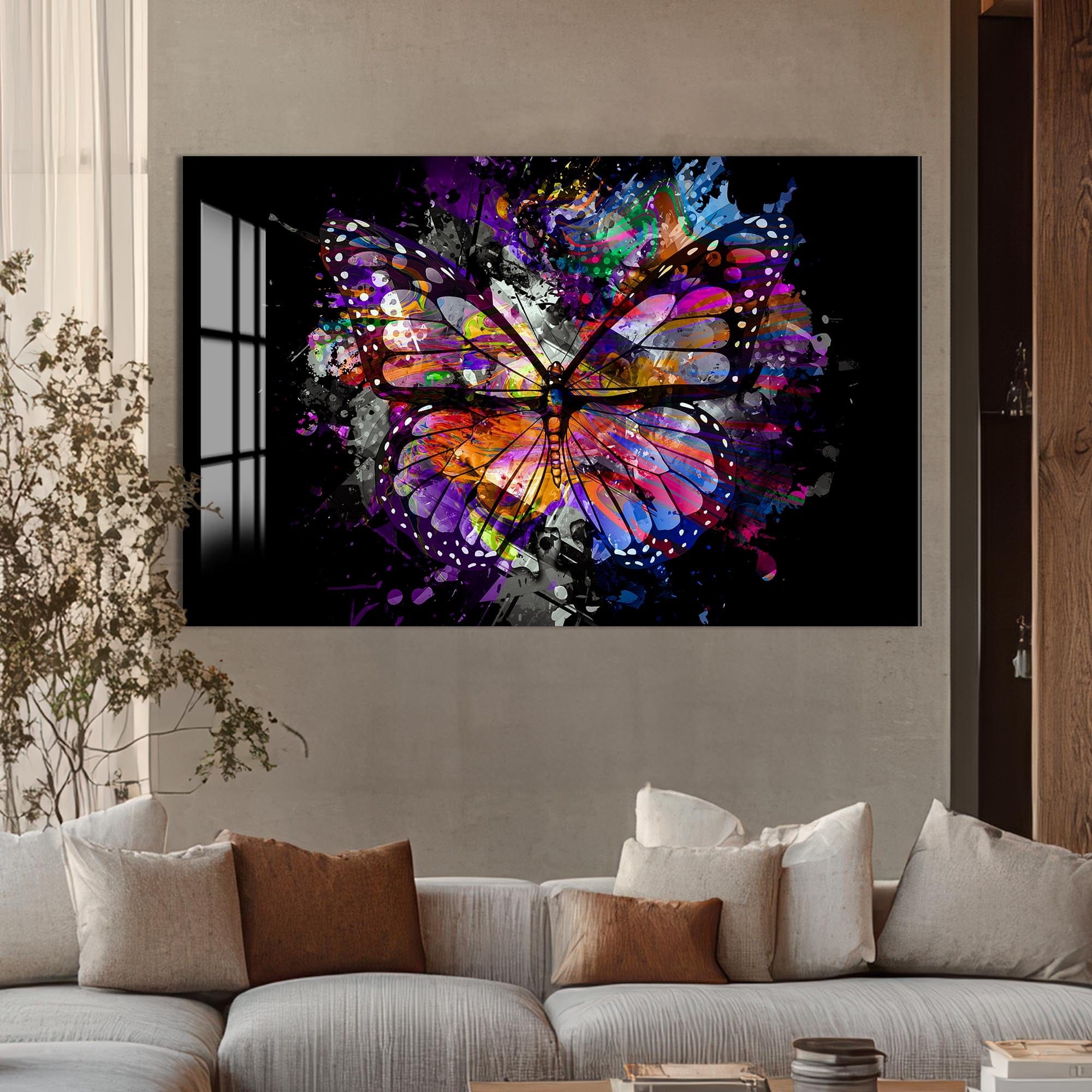 Artronauts Glass Print Cosmic Splash Butterfly – Animal Tempered Glass Wall Art