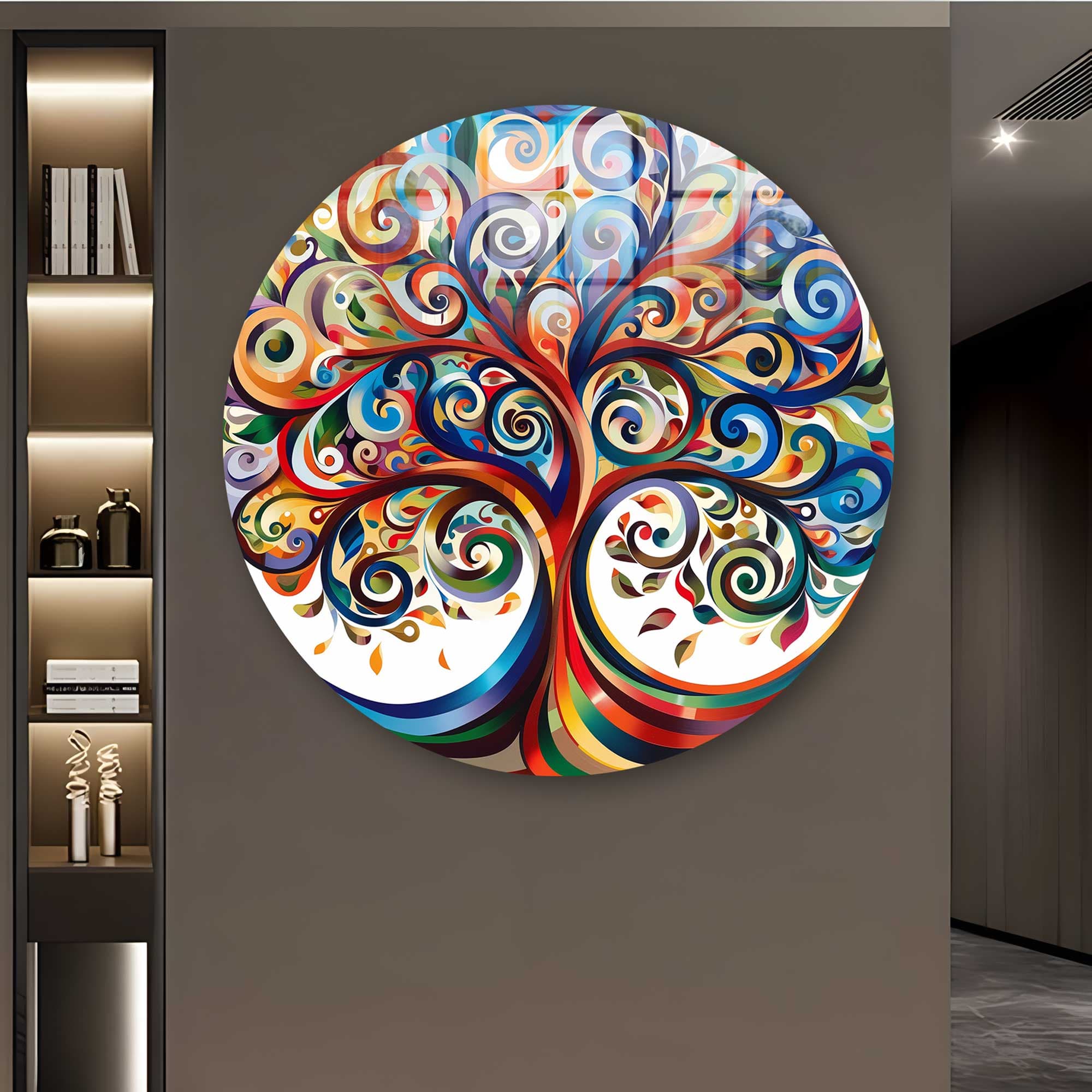 Artronauts Glass Print Tree of Life - Rounded Glass Wall Art