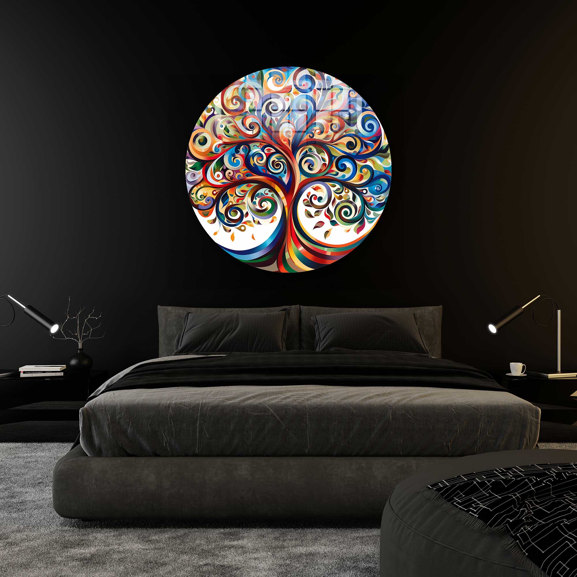 Artronauts Glass Print Tree of Life - Rounded Glass Wall Art