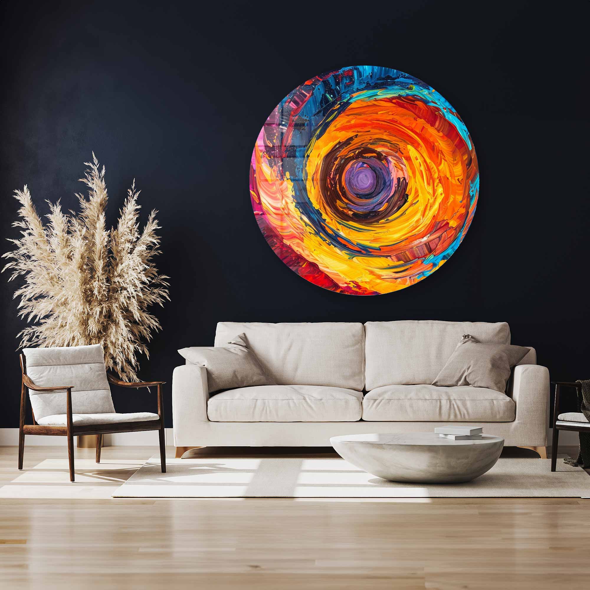Artronauts Glass Print Abstract Portal - Rounded Glass Wall Art