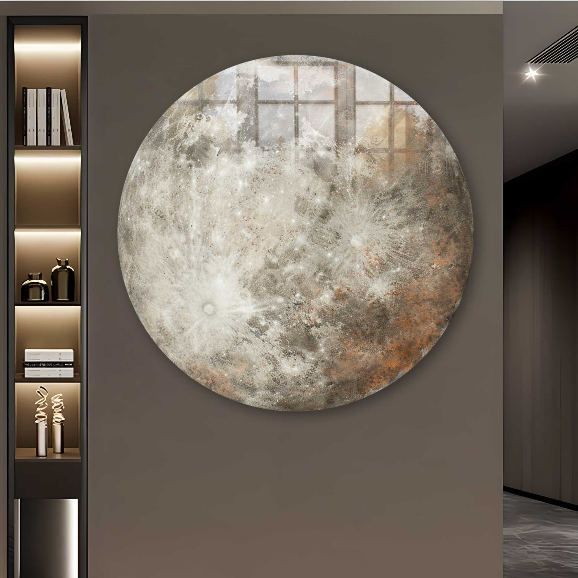 Artronauts Glass Print Moon - Rounded Glass Wall Art