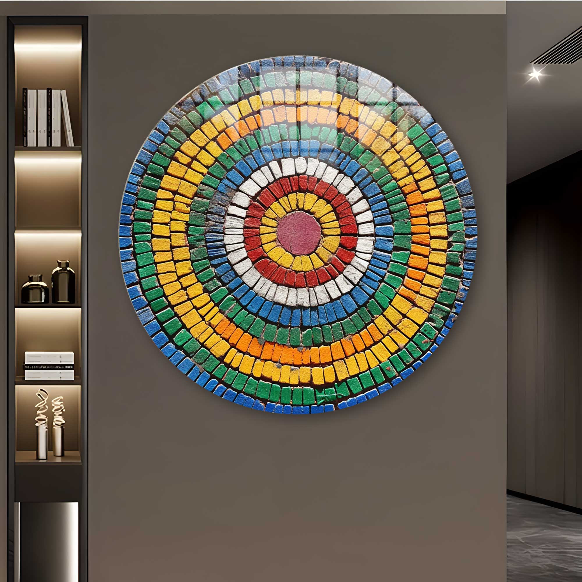 Artronauts Glass Print Spiral Stones - Rounded Glass Wall Art