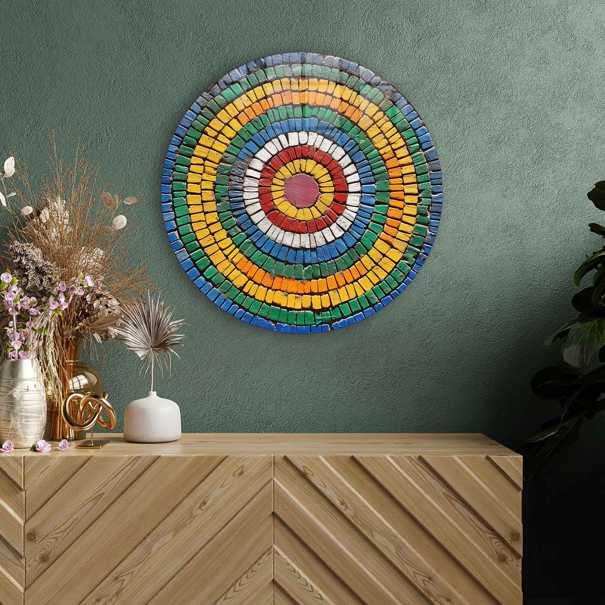Artronauts Glass Print Spiral Stones - Rounded Glass Wall Art