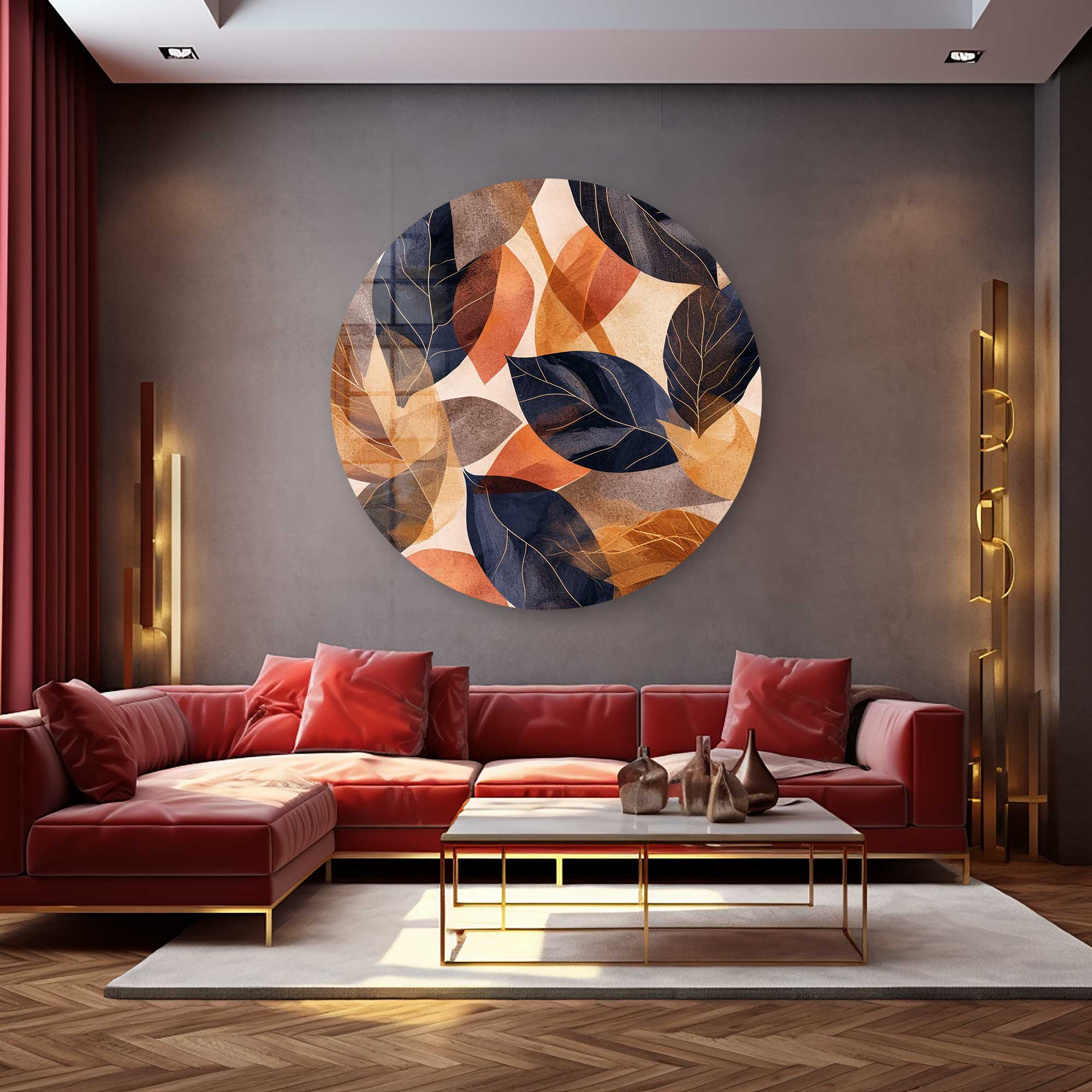Artronauts Glass Print Autumn - Rounded Glass Wall Art