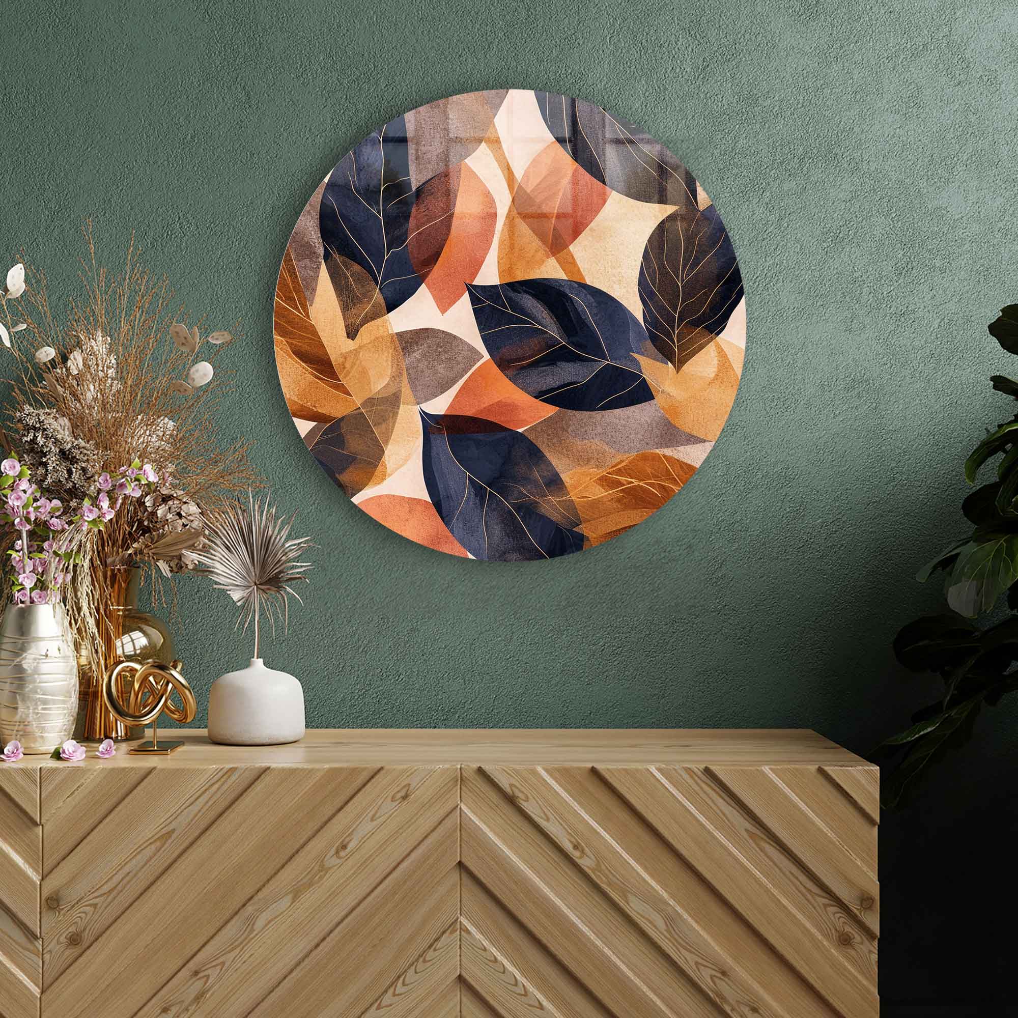 Artronauts Glass Print Autumn - Rounded Glass Wall Art