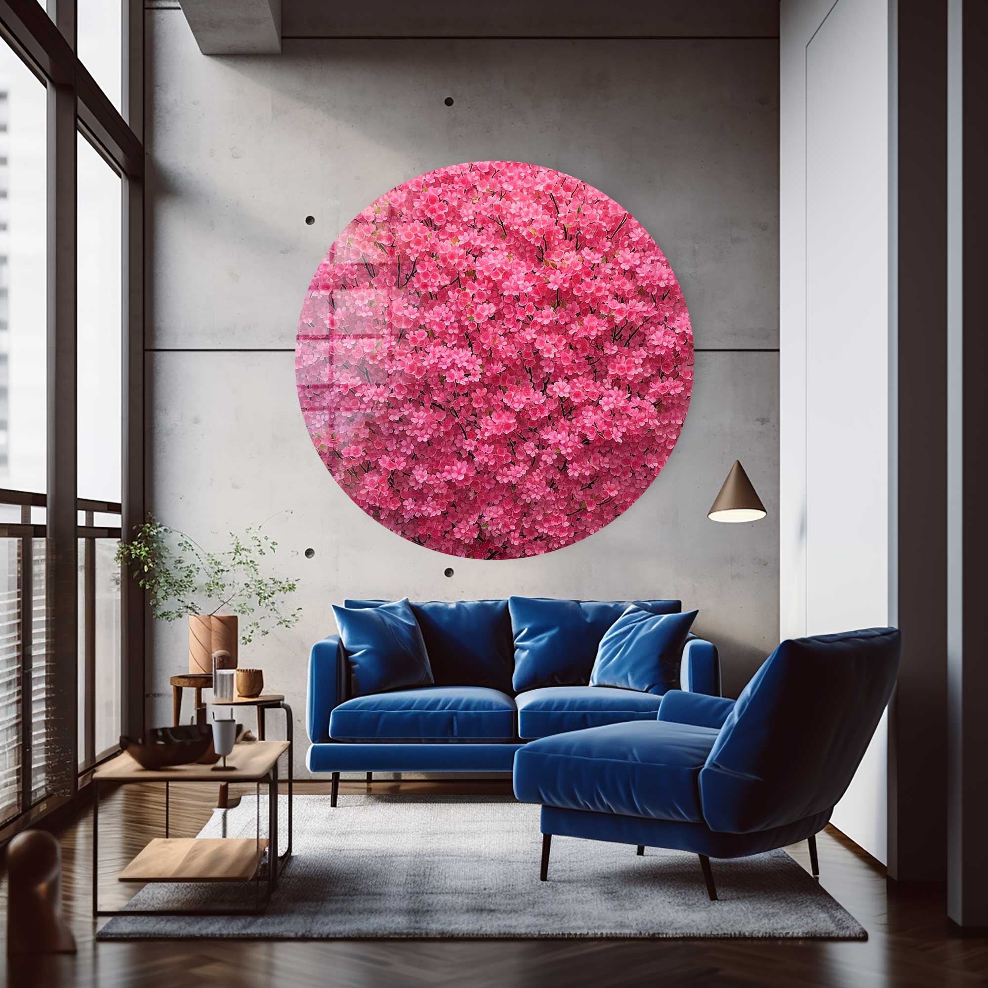 Artronauts Glass Print Pinky Tree - Rounded Glass Wall Art