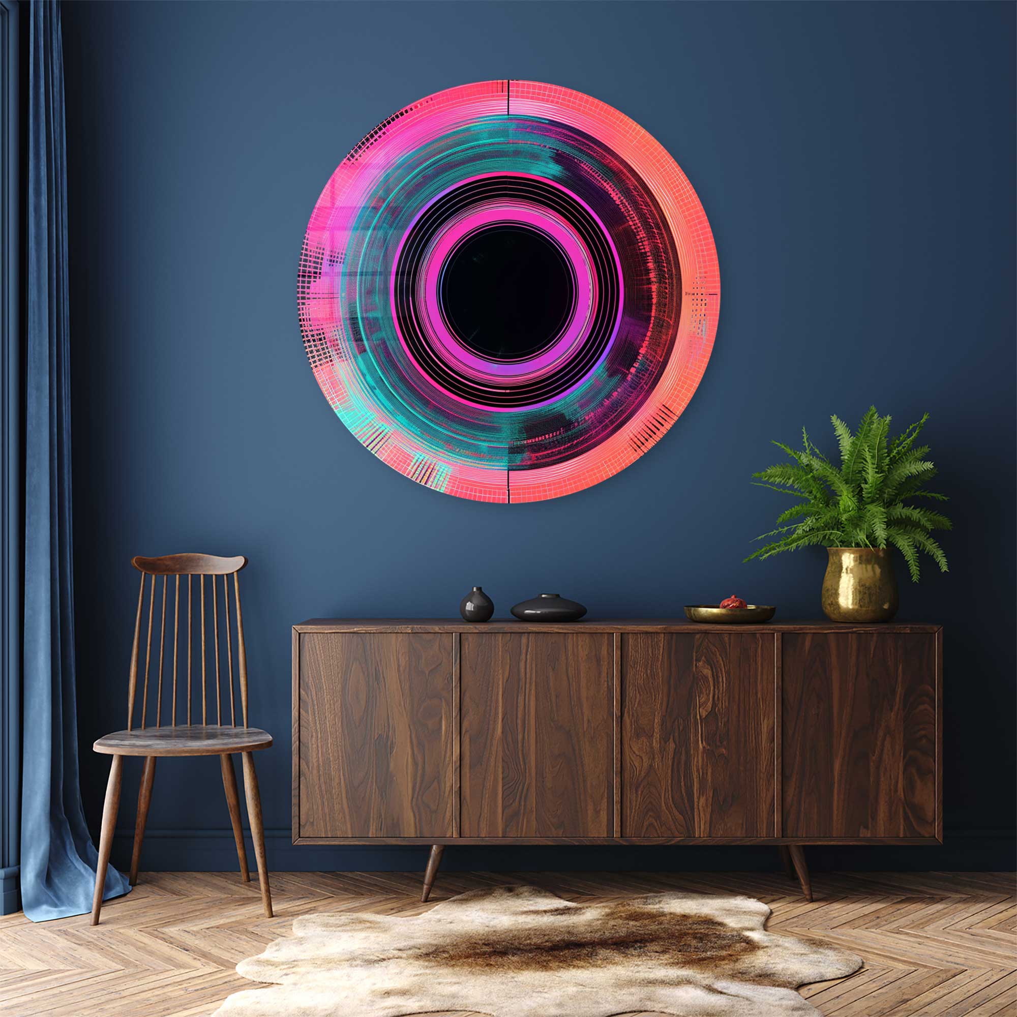 Artronauts Glass Print Mechanical Eye - Rounded Glass Wall Art