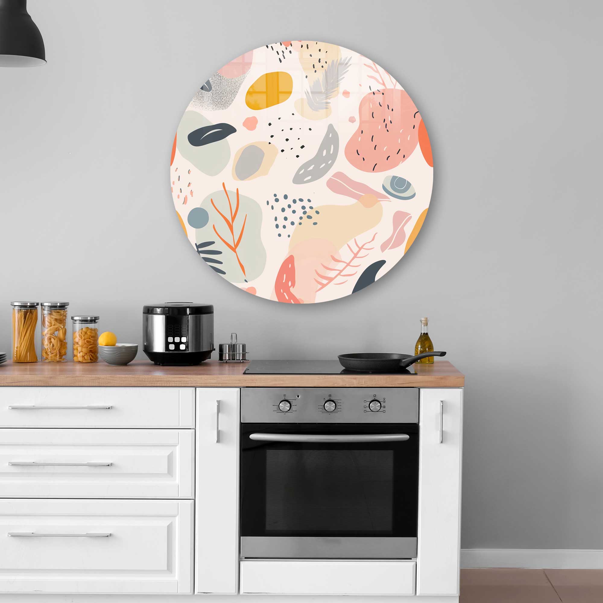 Artronauts Glass Print Pastel Objects- Rounded Glass Wall Art