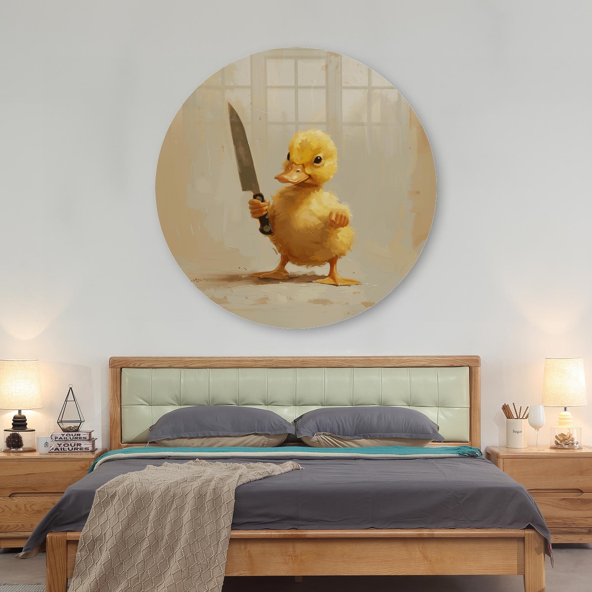 Artronauts Glass Print Blade Duckling - Rounded Glass Wall Art