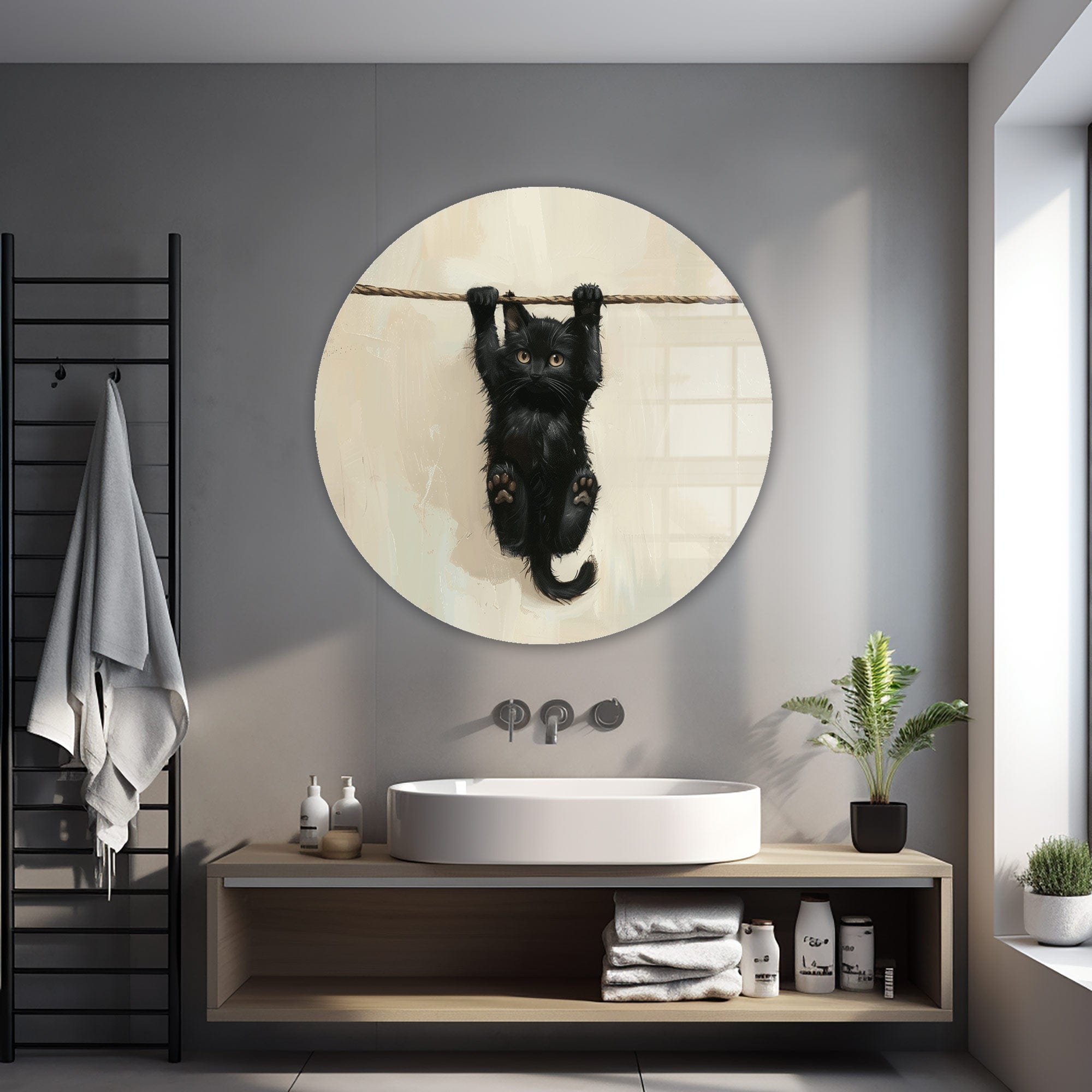 Artronauts Glass Print Pawsome Grip - Rounded Glass Wall Art