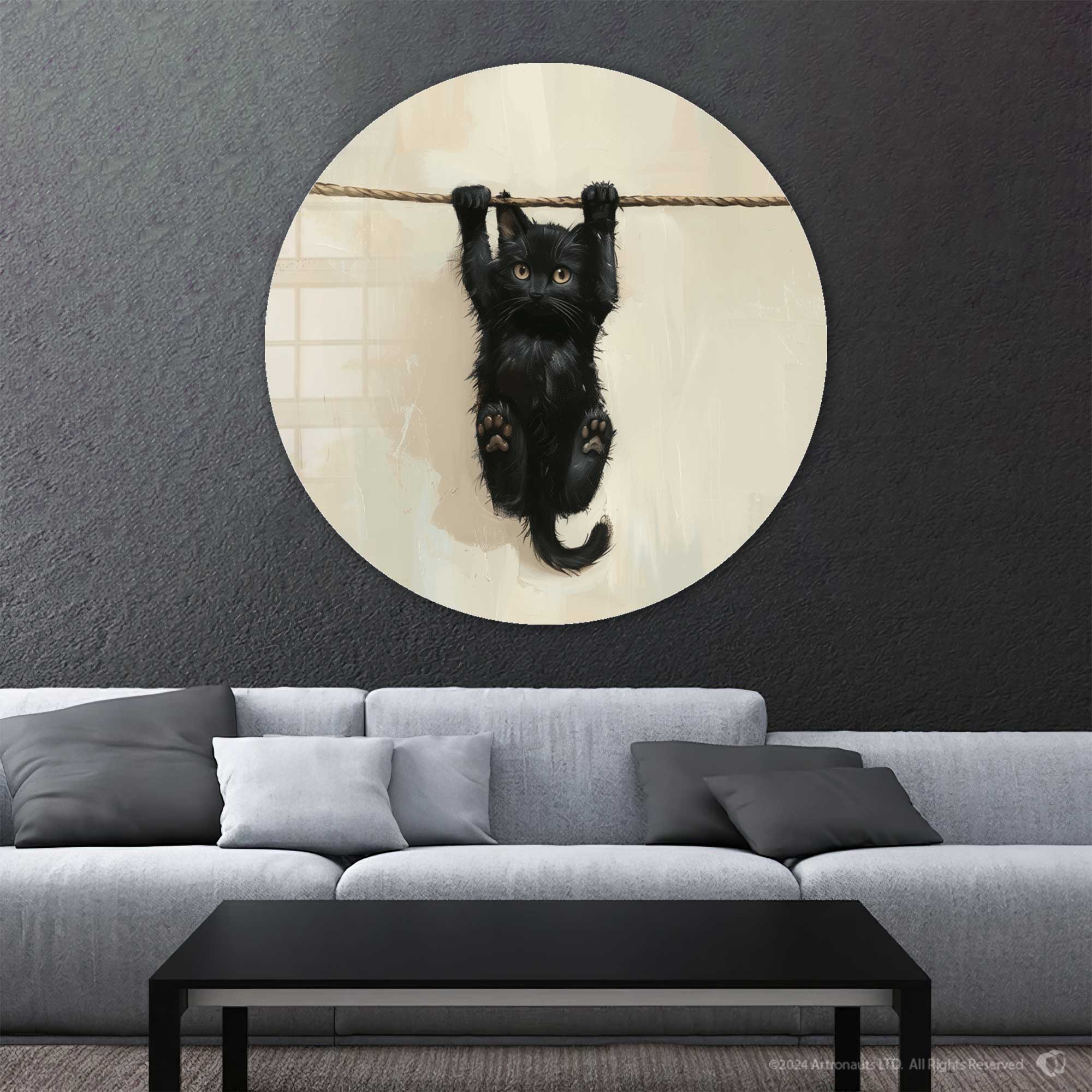 Artronauts Glass Print Pawsome Grip - Rounded Glass Wall Art