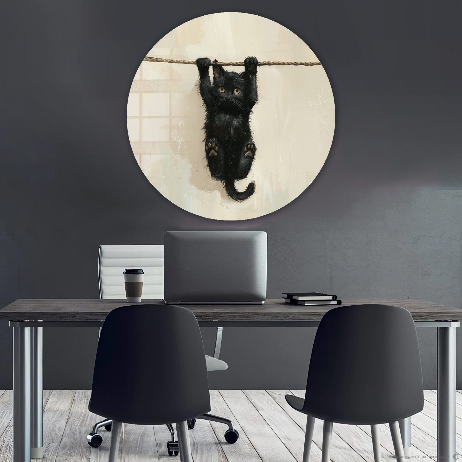 Artronauts Glass Print Pawsome Grip - Rounded Glass Wall Art
