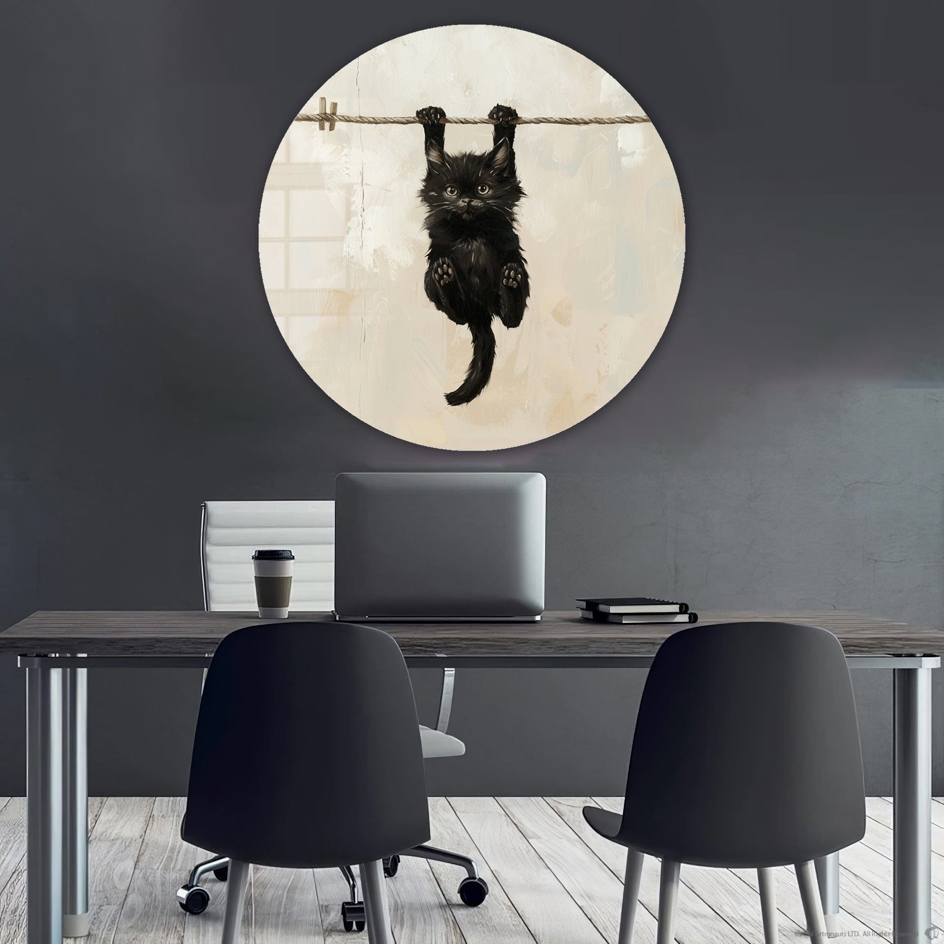 Artronauts Glass Print Pawsome Grip II - Rounded Glass Wall Art