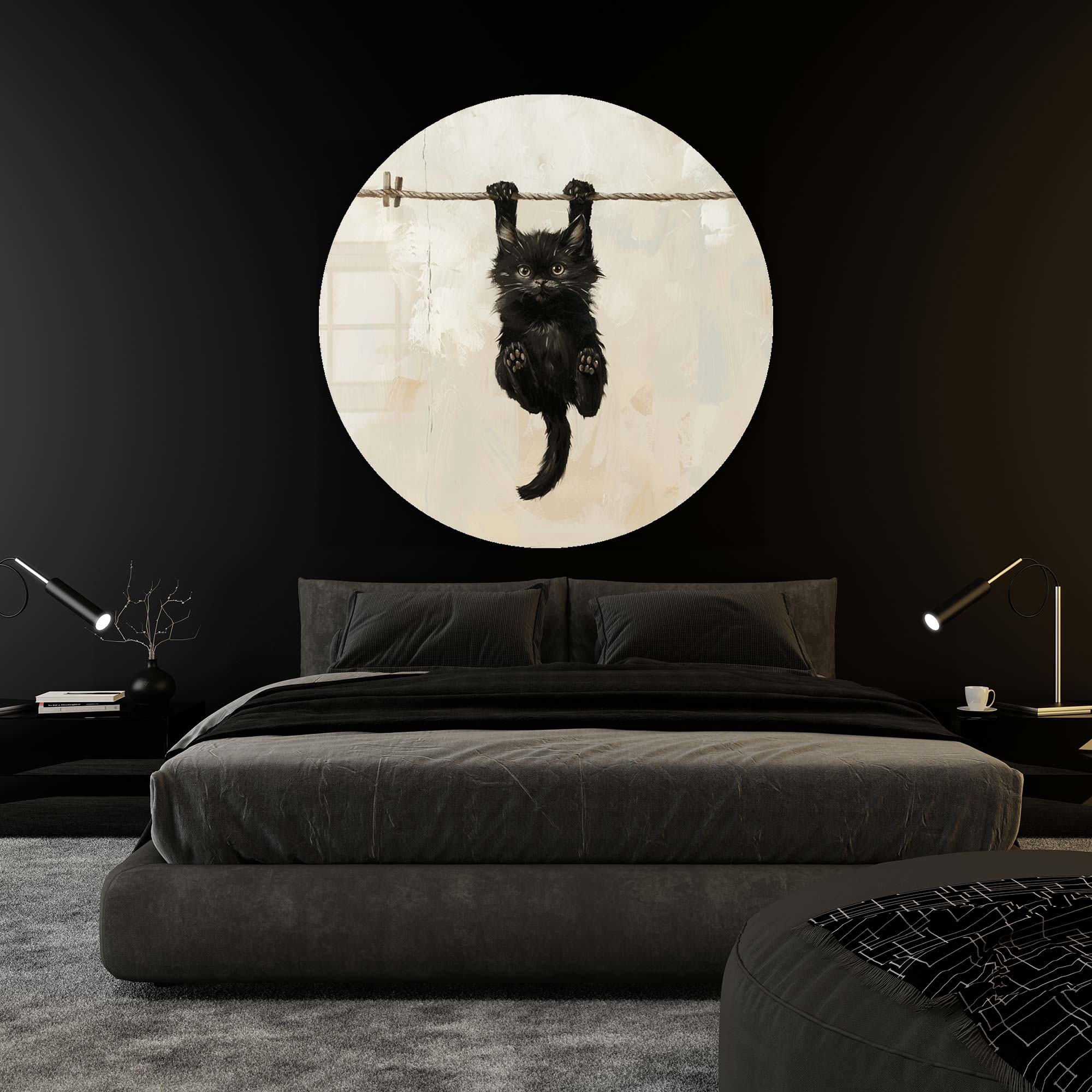 Artronauts Glass Print Pawsome Grip II - Rounded Glass Wall Art