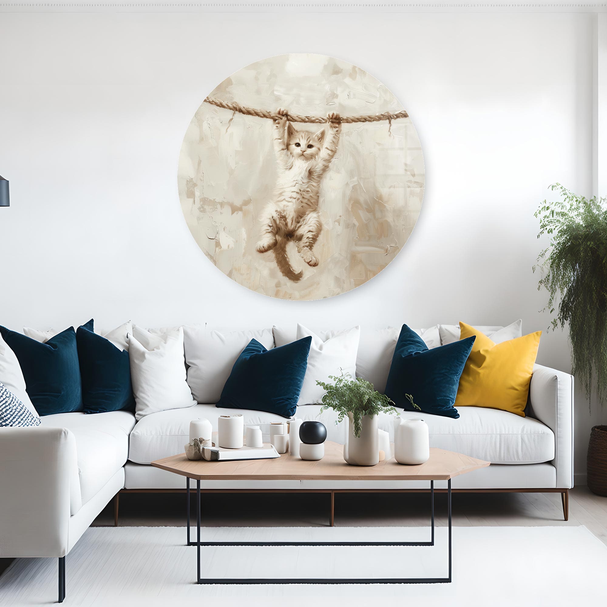 Artronauts Glass Print Pawsome Grip III - Rounded Glass Wall Art