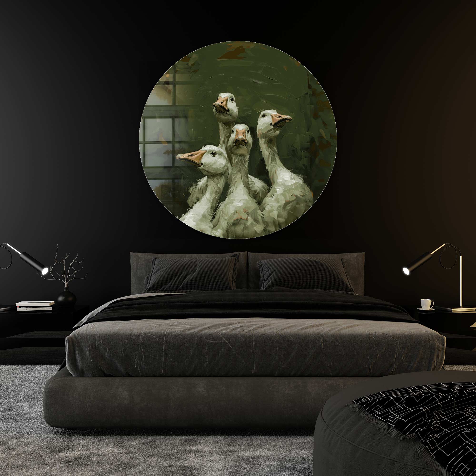 Artronauts Glass Print Quattro Geeseaggi - Rounded Glass Wall Art