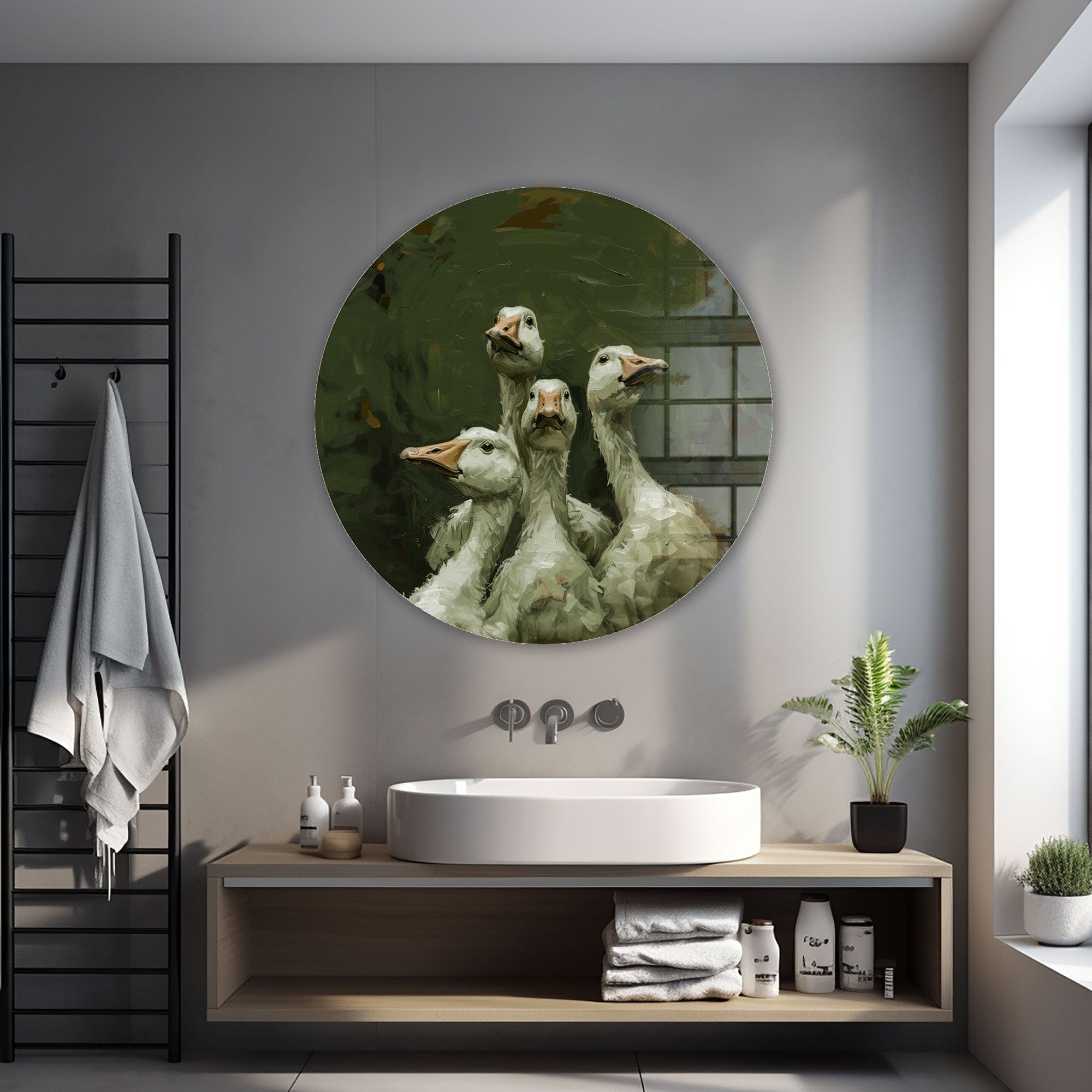 Artronauts Glass Print Quattro Geeseaggi - Rounded Glass Wall Art