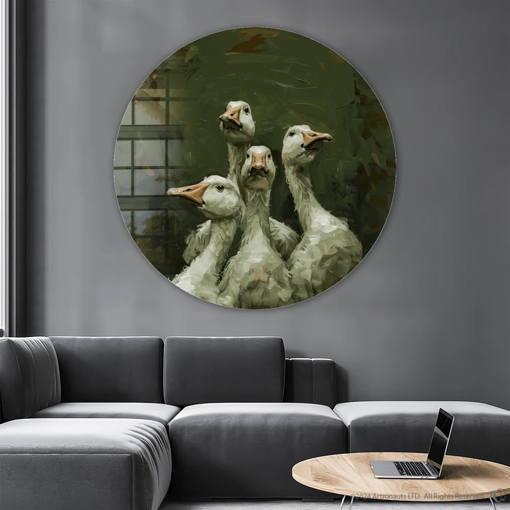 Artronauts Glass Print Quattro Geeseaggi - Rounded Glass Wall Art