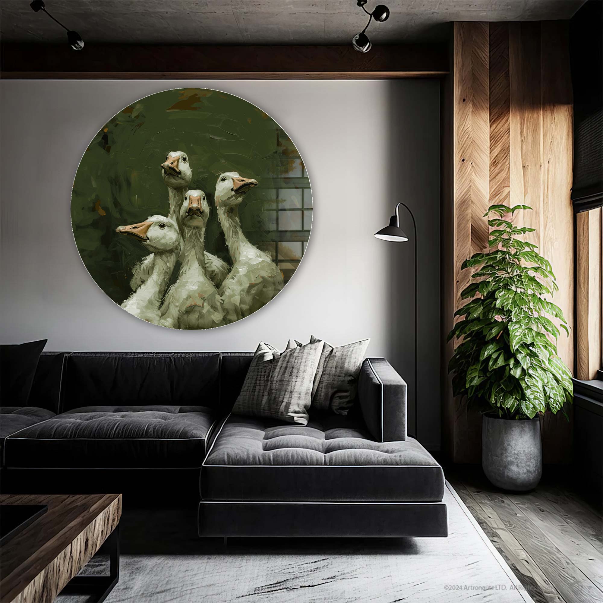 Artronauts Glass Print Quattro Geeseaggi - Rounded Glass Wall Art