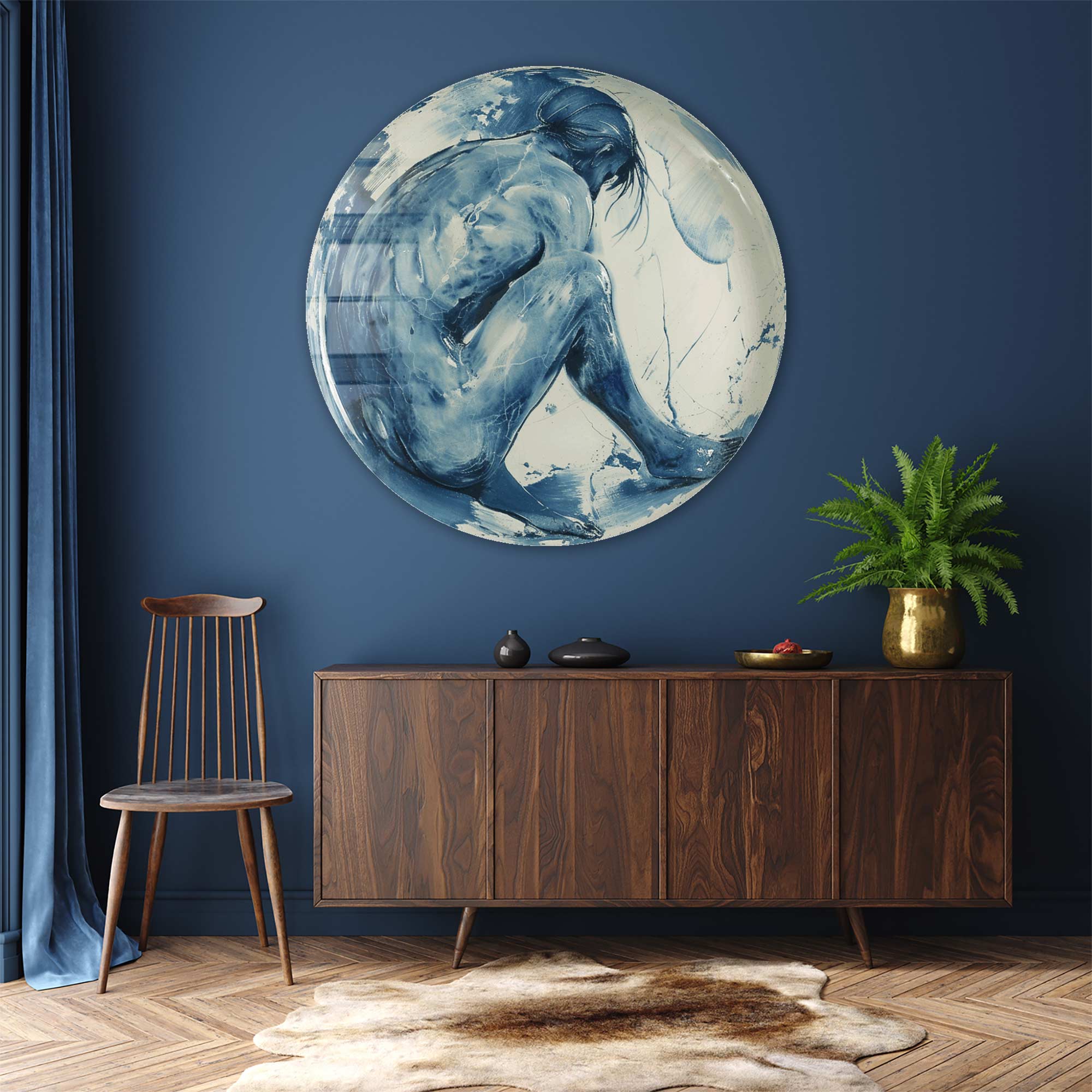 Artronauts Glass Print Fluid Form - Rounded Glass Wall Art