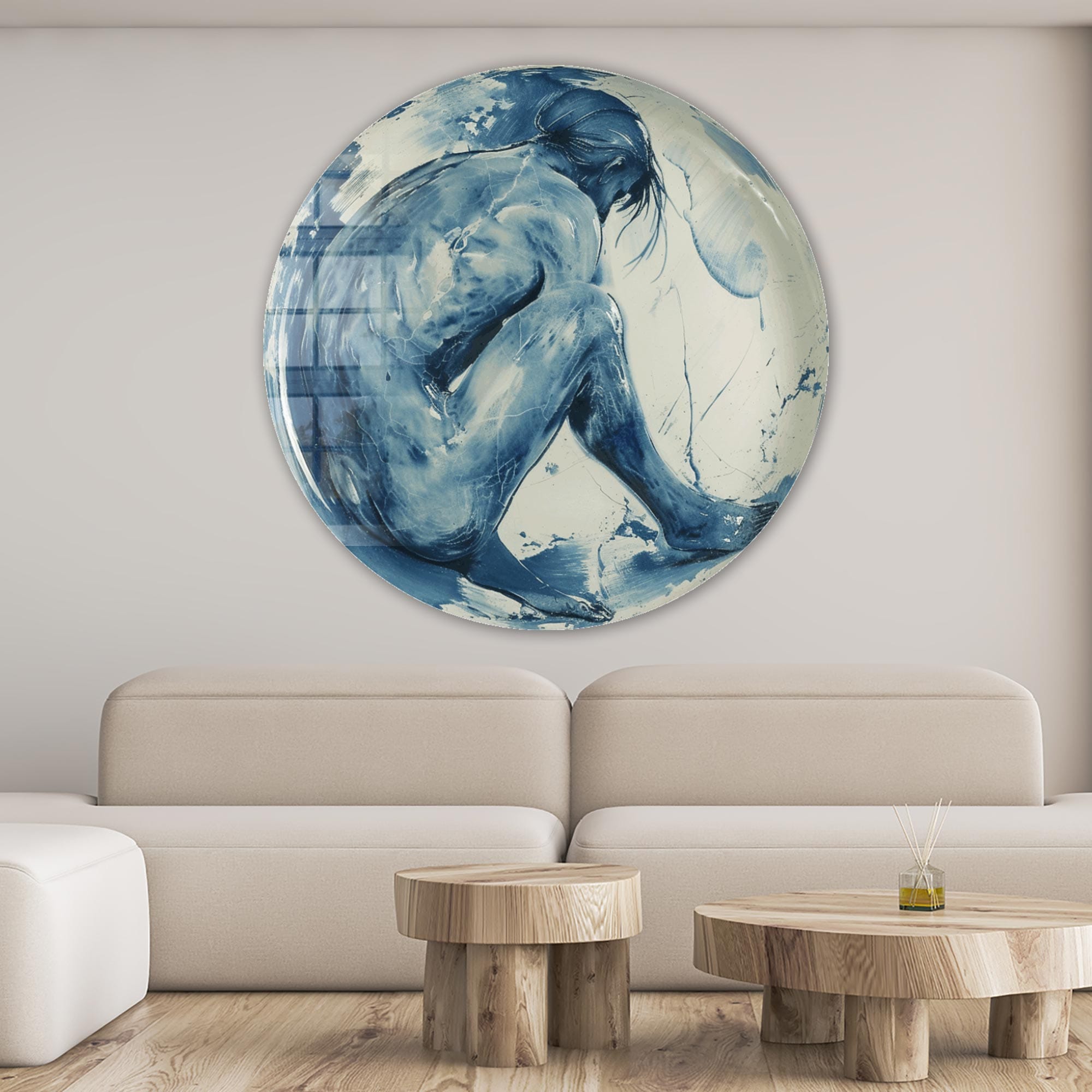 Artronauts Glass Print Fluid Form - Rounded Glass Wall Art