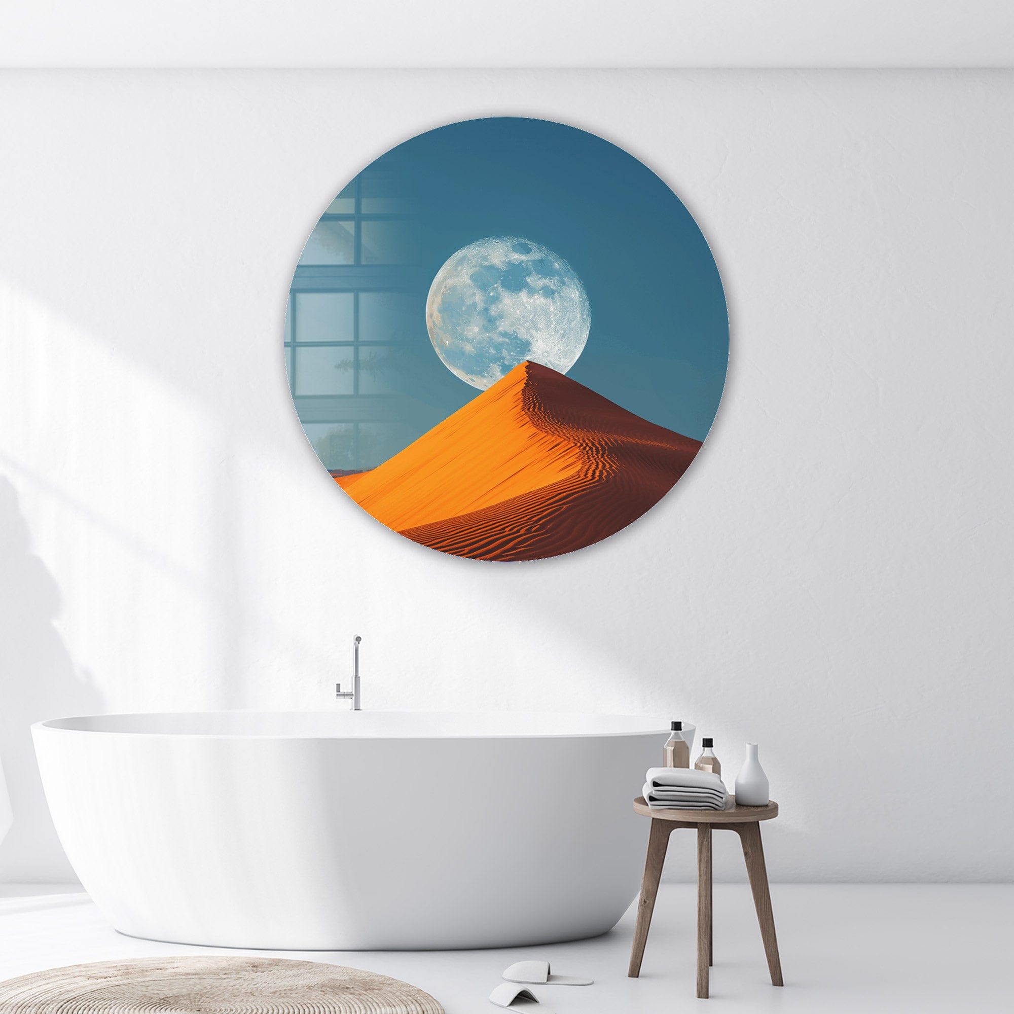 Artronauts Glass Print Lunar Sands - Rounded Glass Wall Art