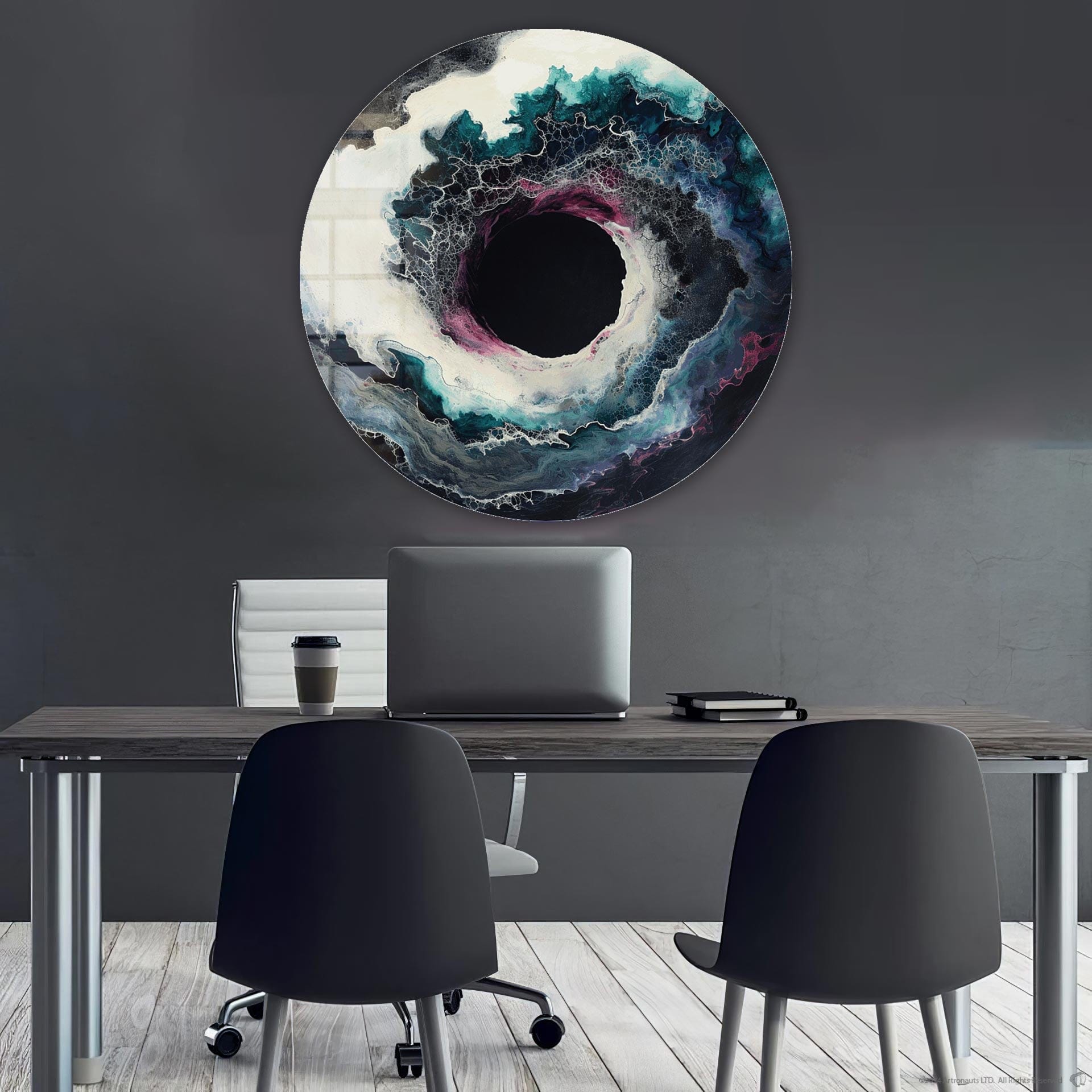 Artronauts Glass Print Oceanic Dawn - Rounded Glass Wall Art