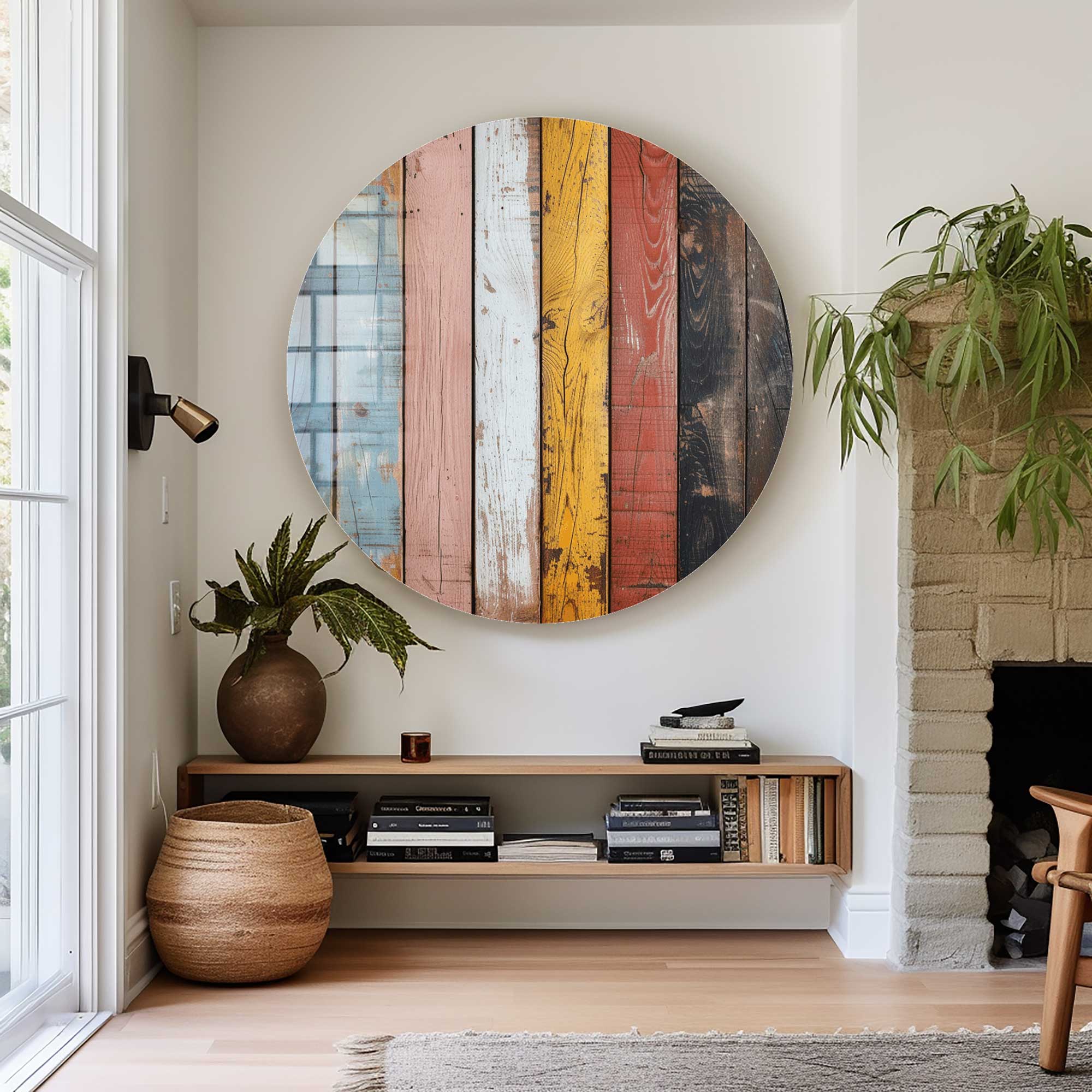 Rustic Woods - Rounded Glass Wall Art