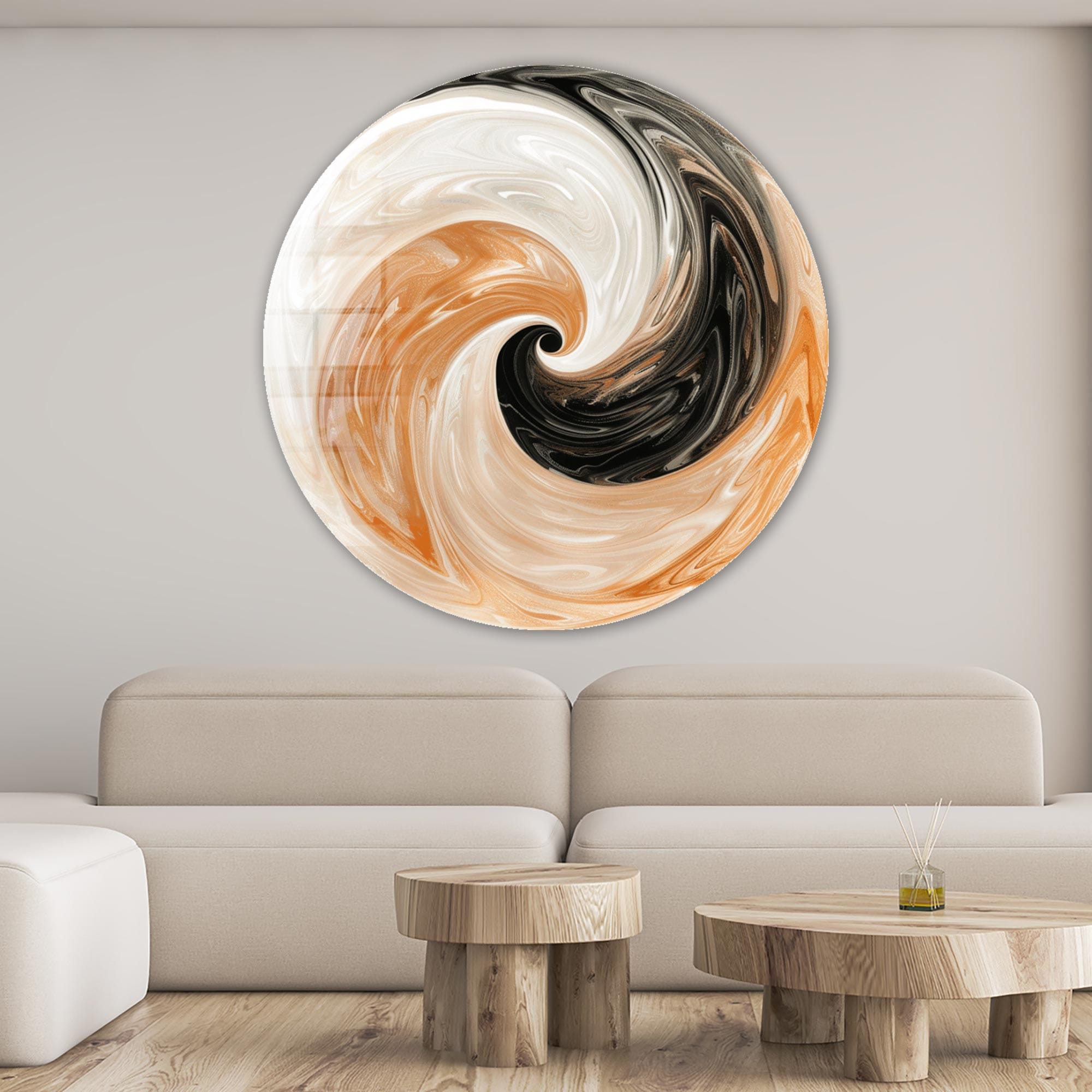 Artronauts Glass Print Mixed Tails - Rounded Glass Wall Art