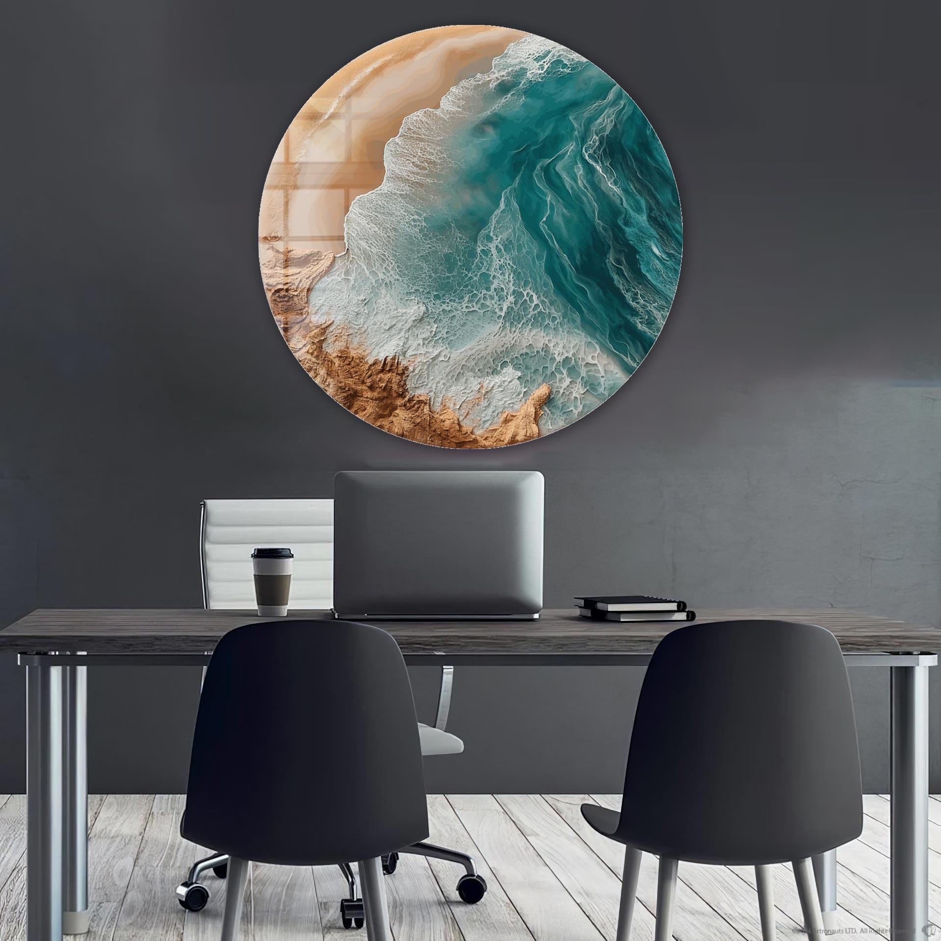 Artronauts Glass Print Coastal Reverie - Rounded Glass Wall Art