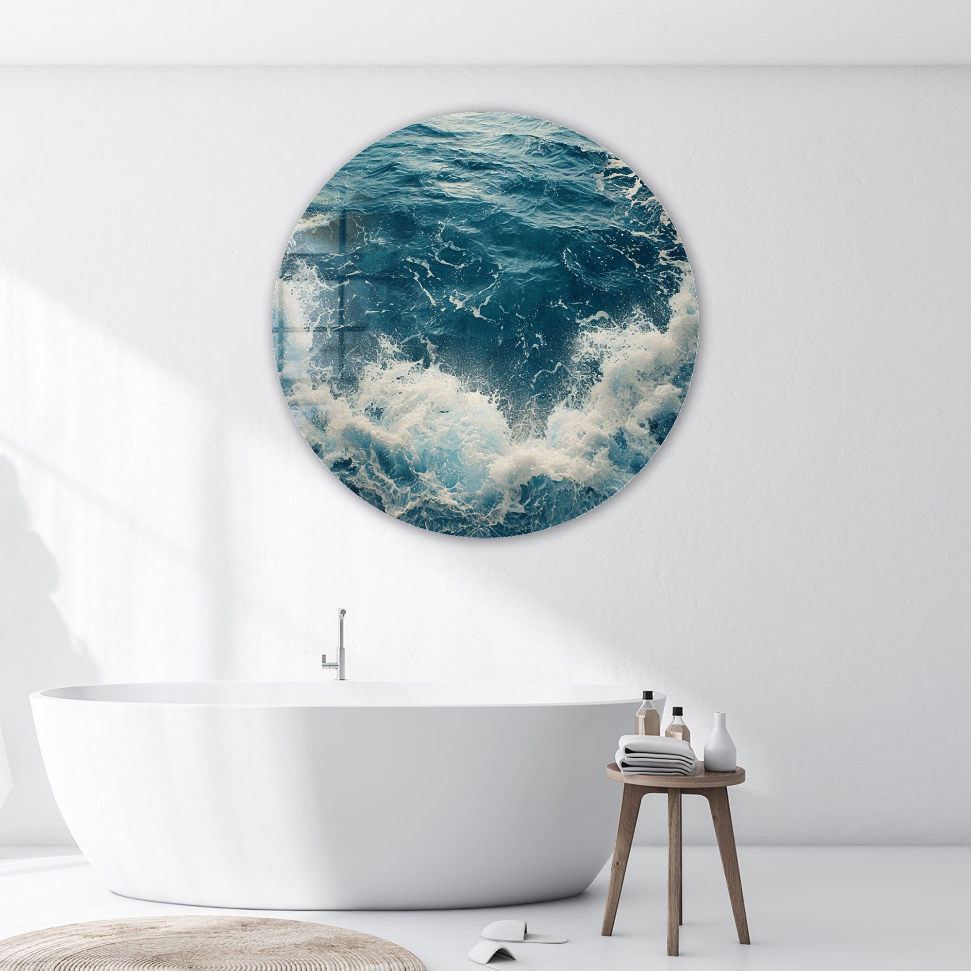 Artronauts Glass Print Waveborn Symphony - Rounded Glass Wall Art