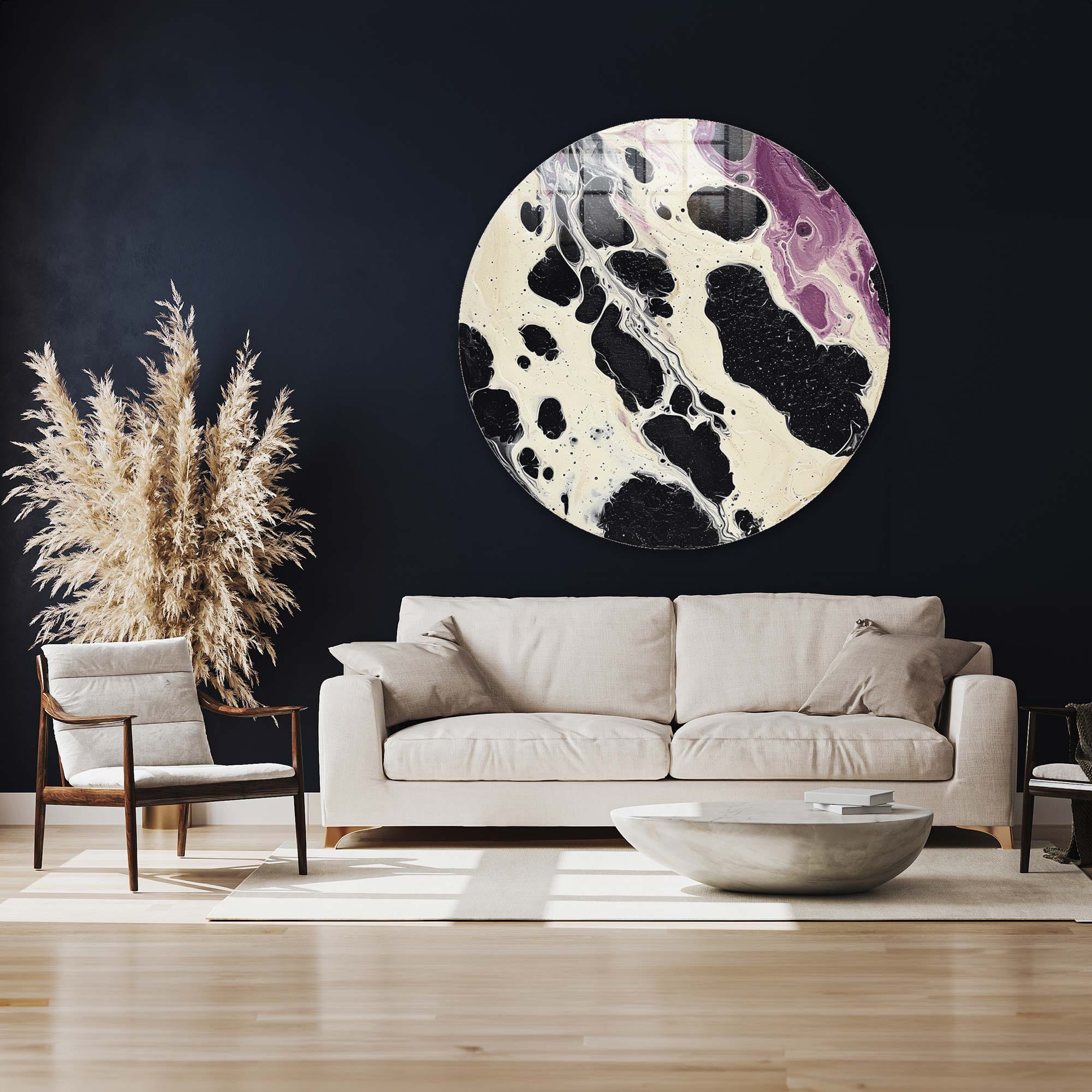 Artronauts Glass Print Eclipse Swirl - Rounded Glass Wall Art