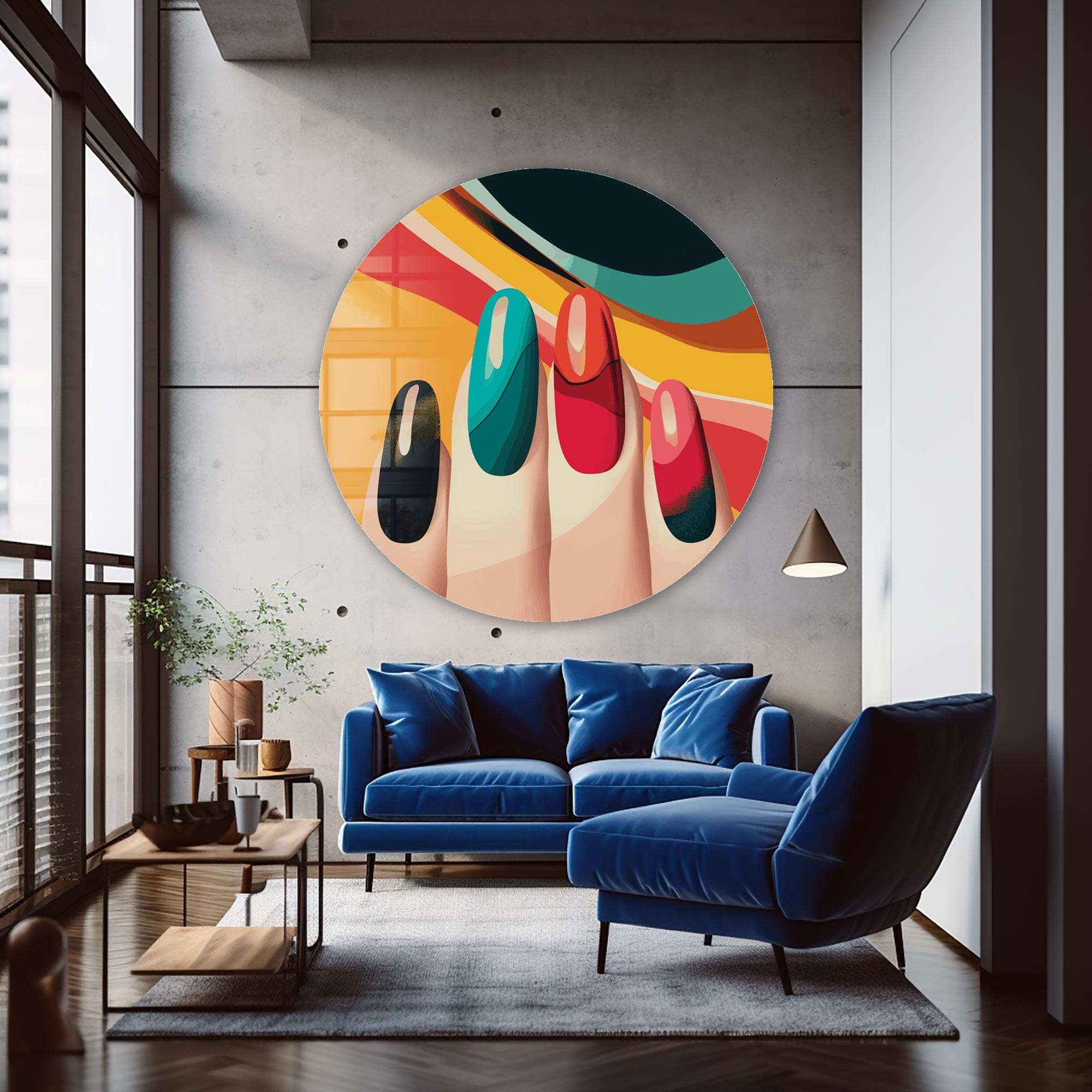 Artronauts Glass Print Polished Gesture - Rounded Glass Wall Art