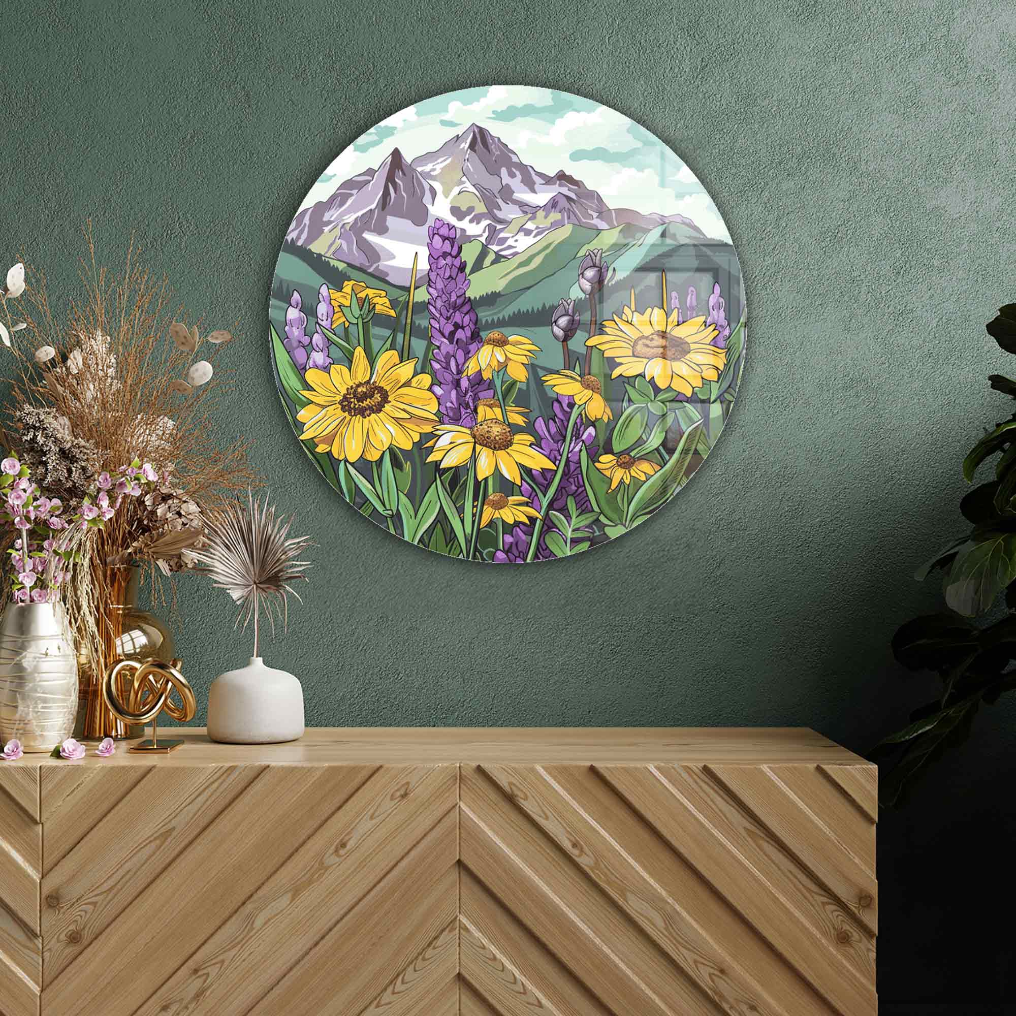 Artronauts Glass Print Purplish Natural - Rounded Glass Wall Art