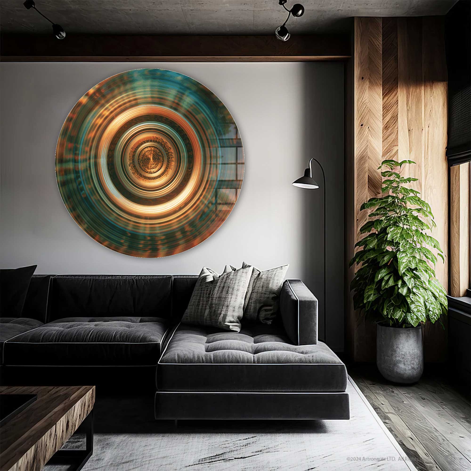 Artronauts Glass Print Enigma - Rounded Glass Wall Art