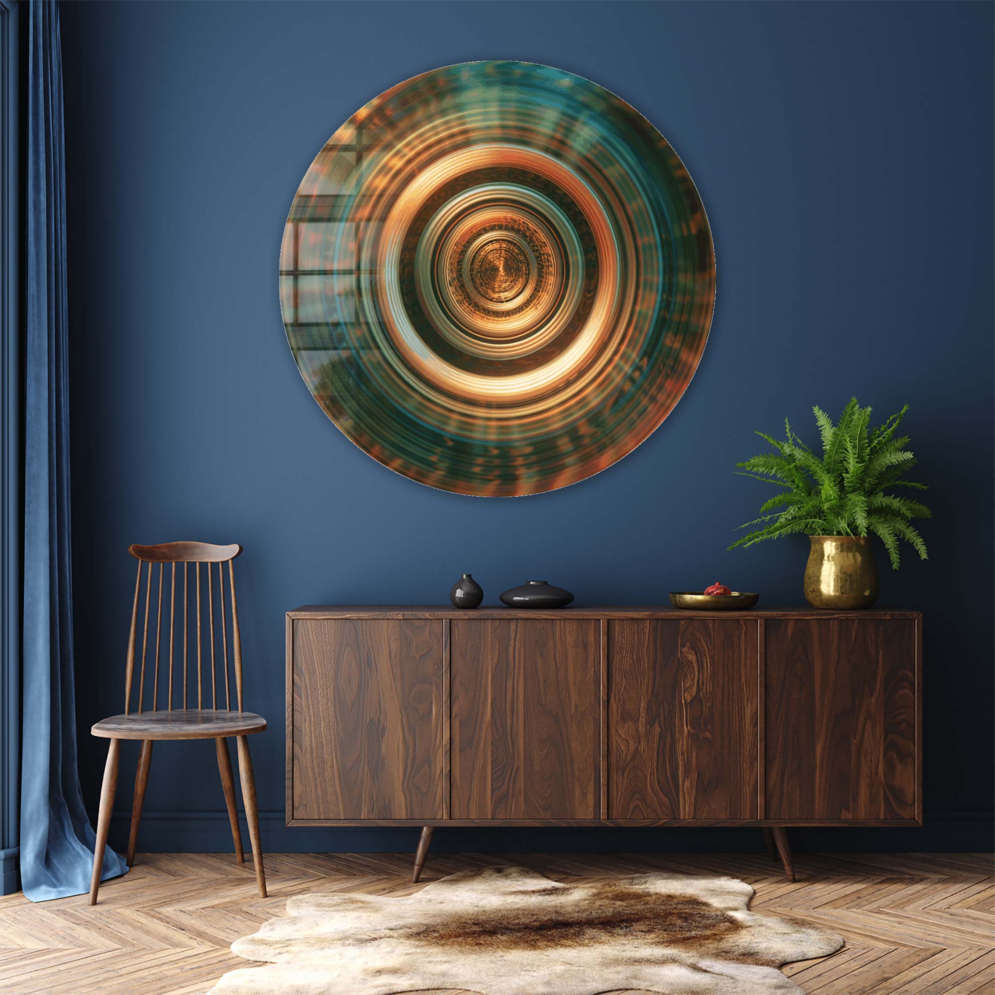 Artronauts Glass Print Enigma - Rounded Glass Wall Art