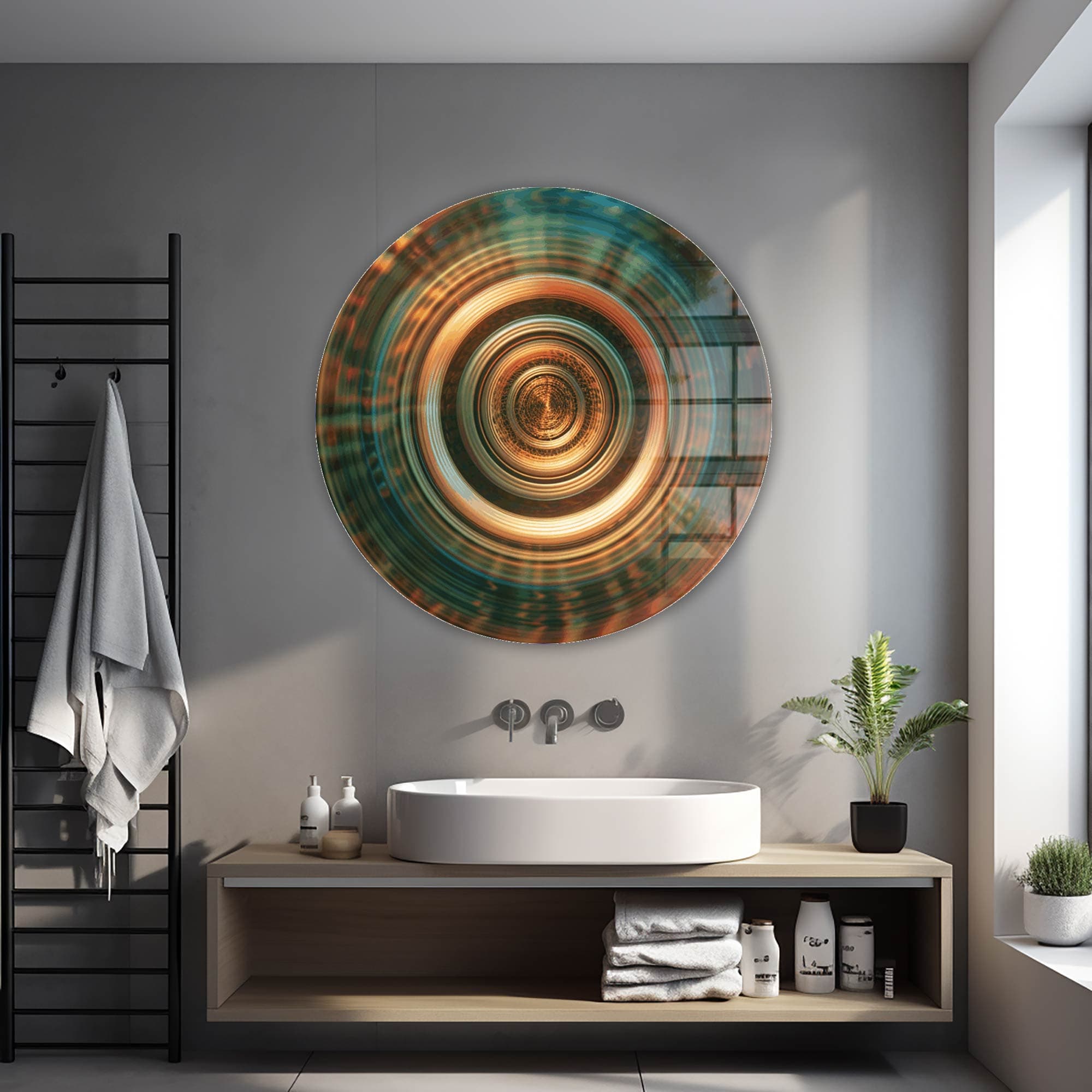 Artronauts Glass Print Enigma - Rounded Glass Wall Art