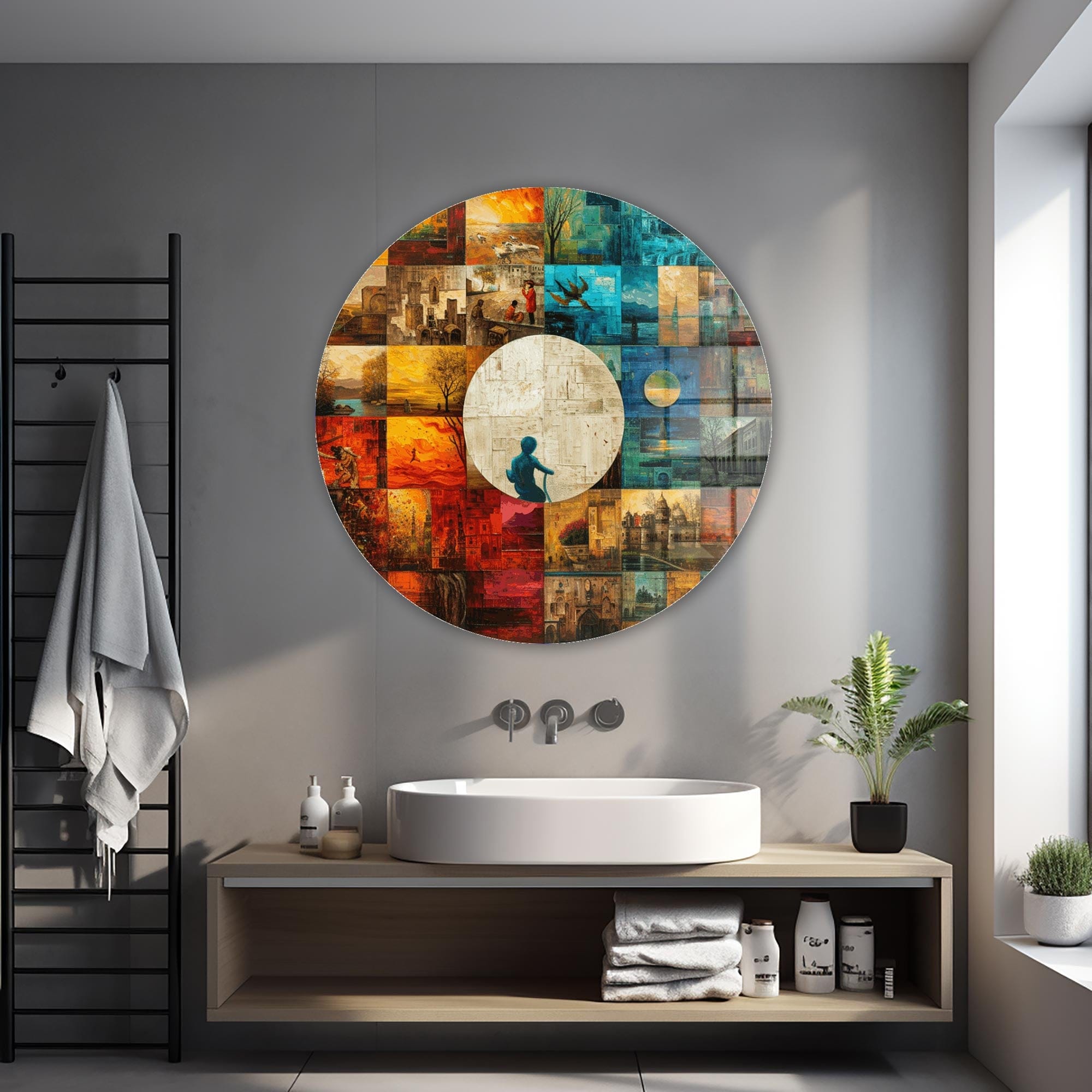 Artronauts Glass Print Memories - Rounded Glass Wall Art