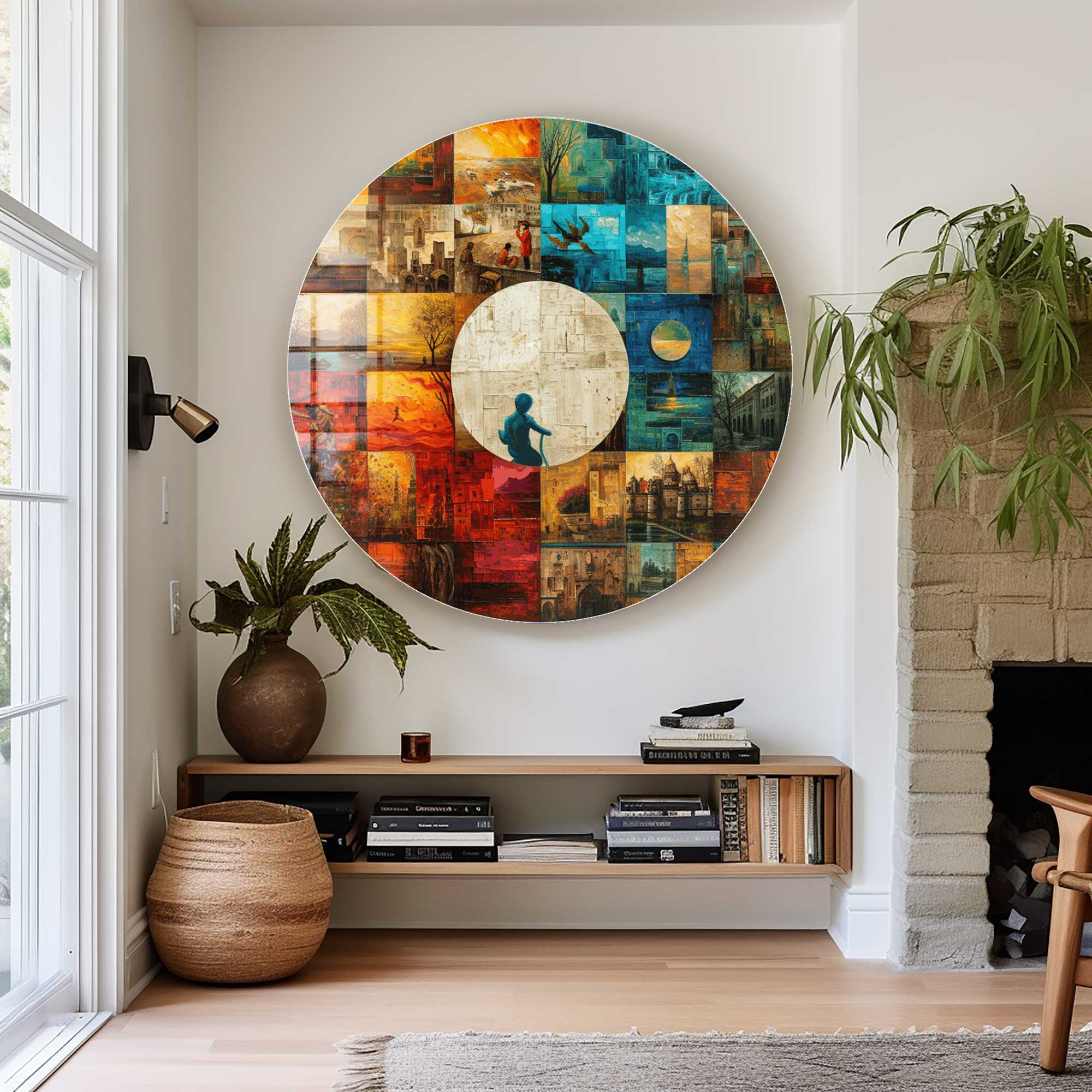 Artronauts Glass Print Memories - Rounded Glass Wall Art