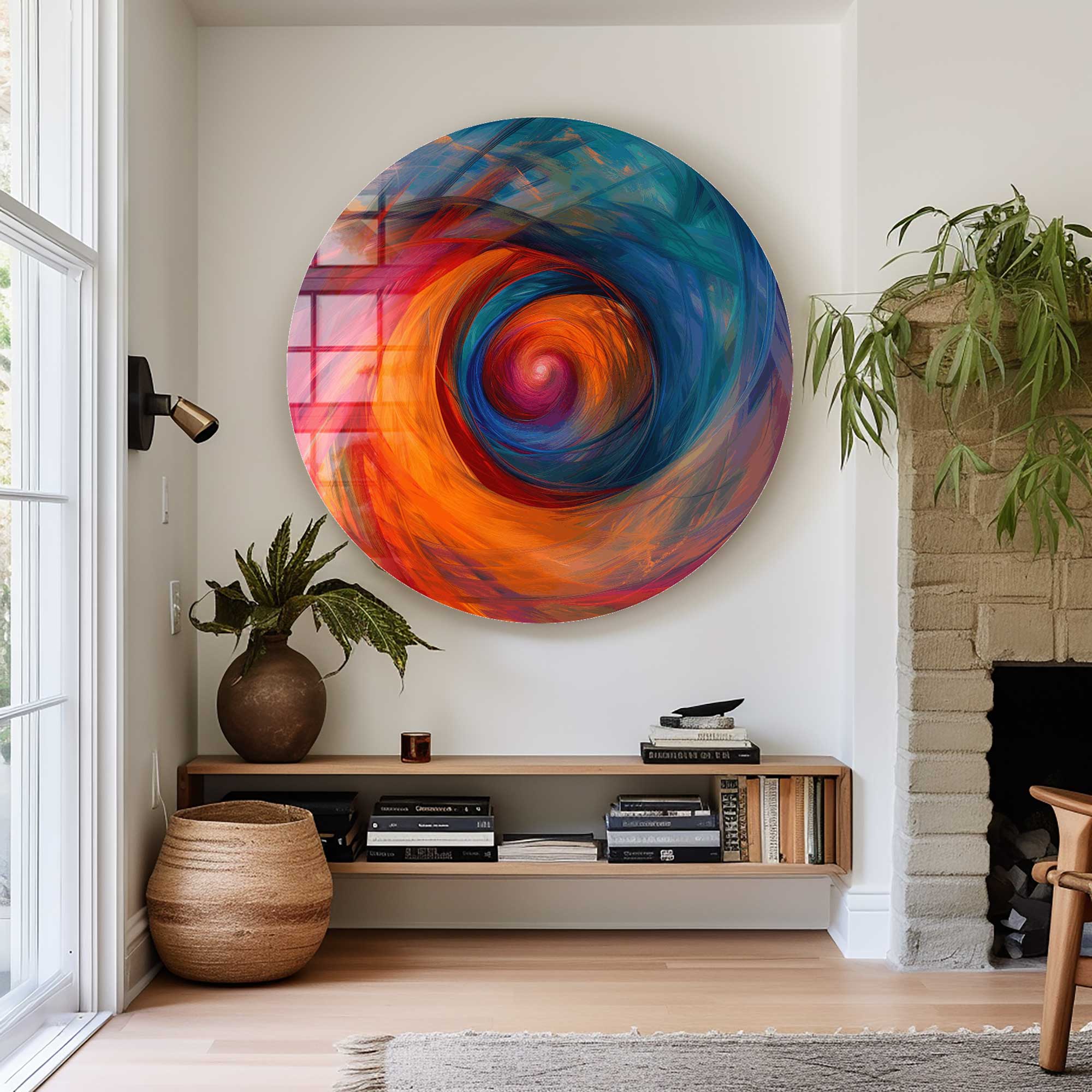 Artronauts Glass Print The Portal - Rounded Glass Wall Art