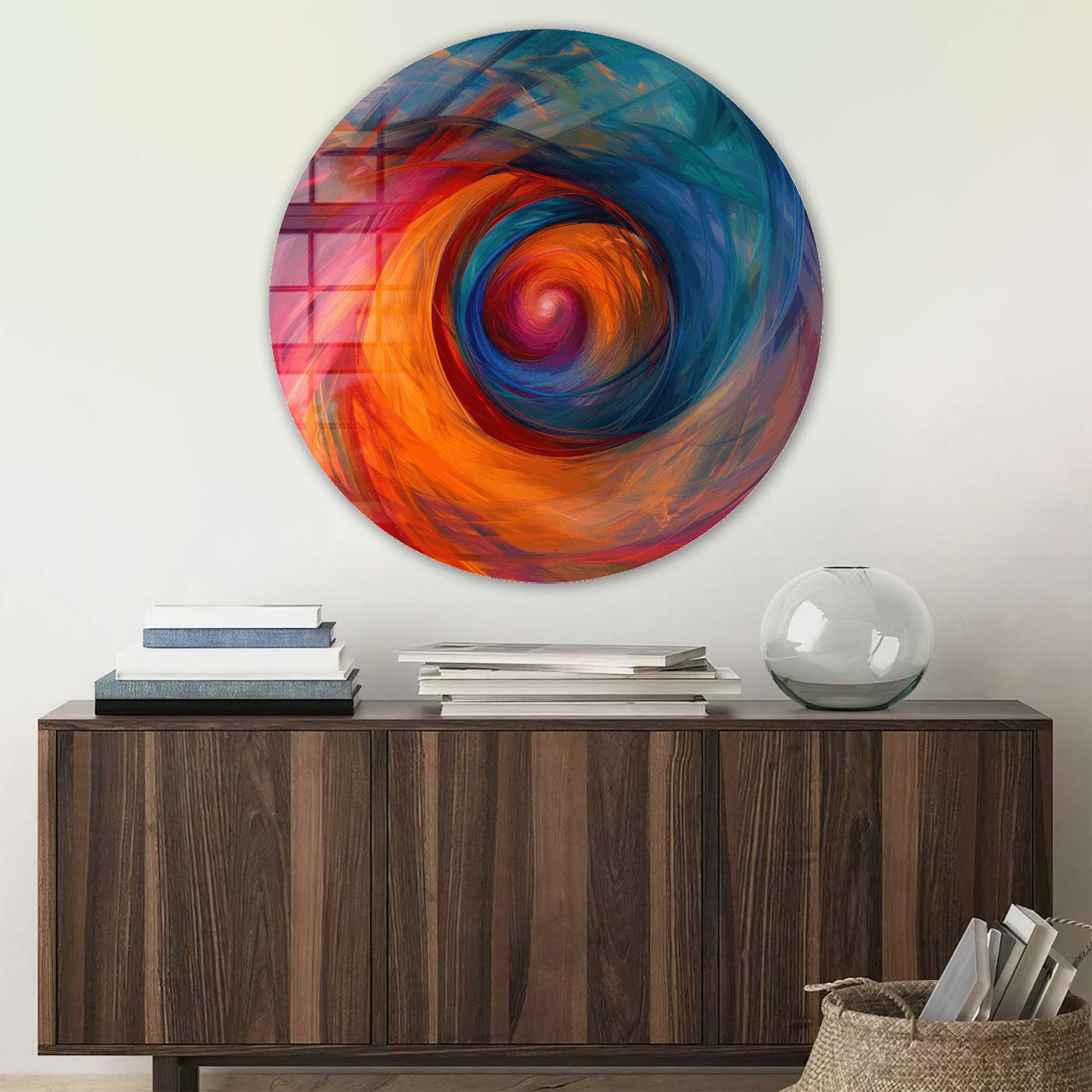 Artronauts Glass Print The Portal - Rounded Glass Wall Art