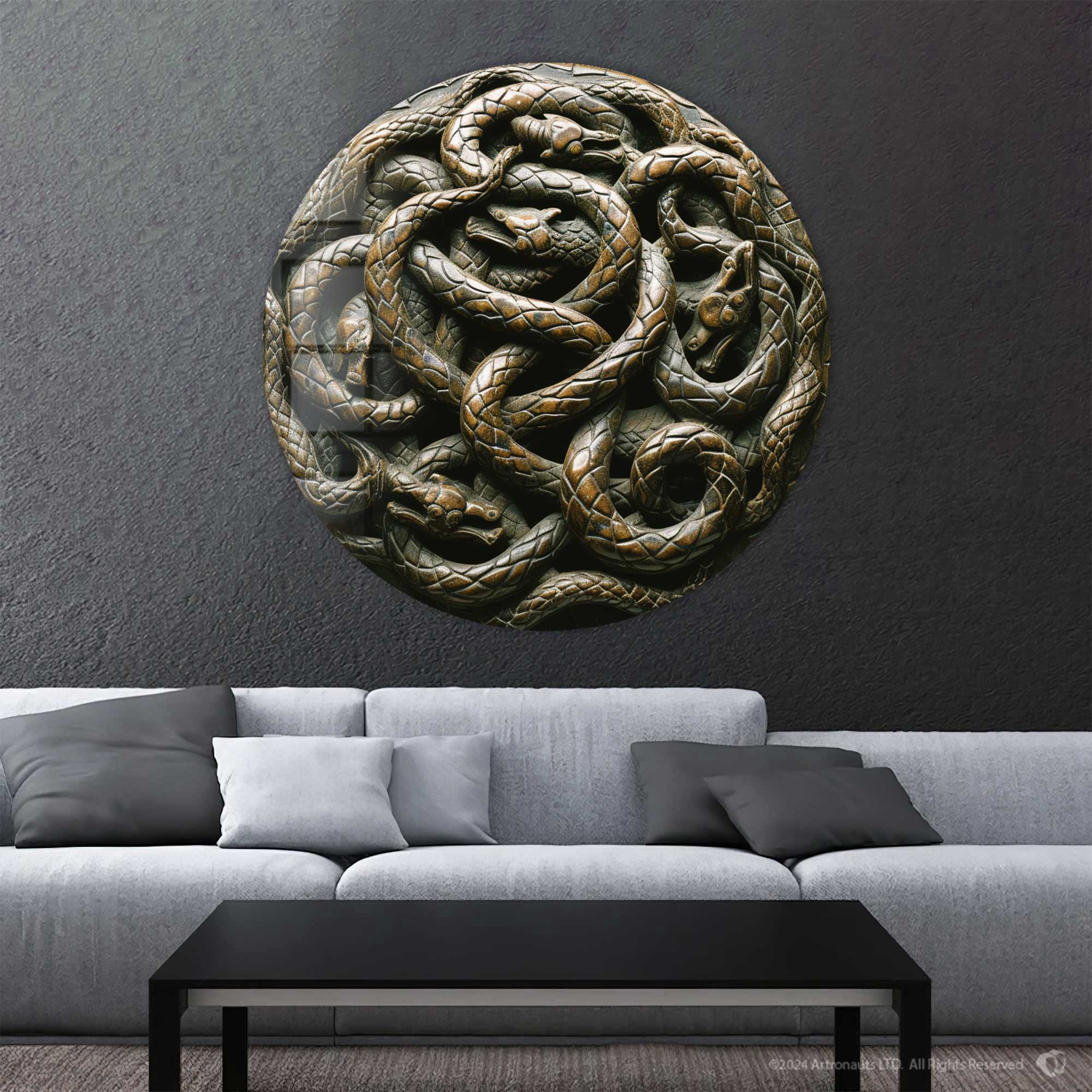 Ragnar's End - Rounded Glass Wall Art
