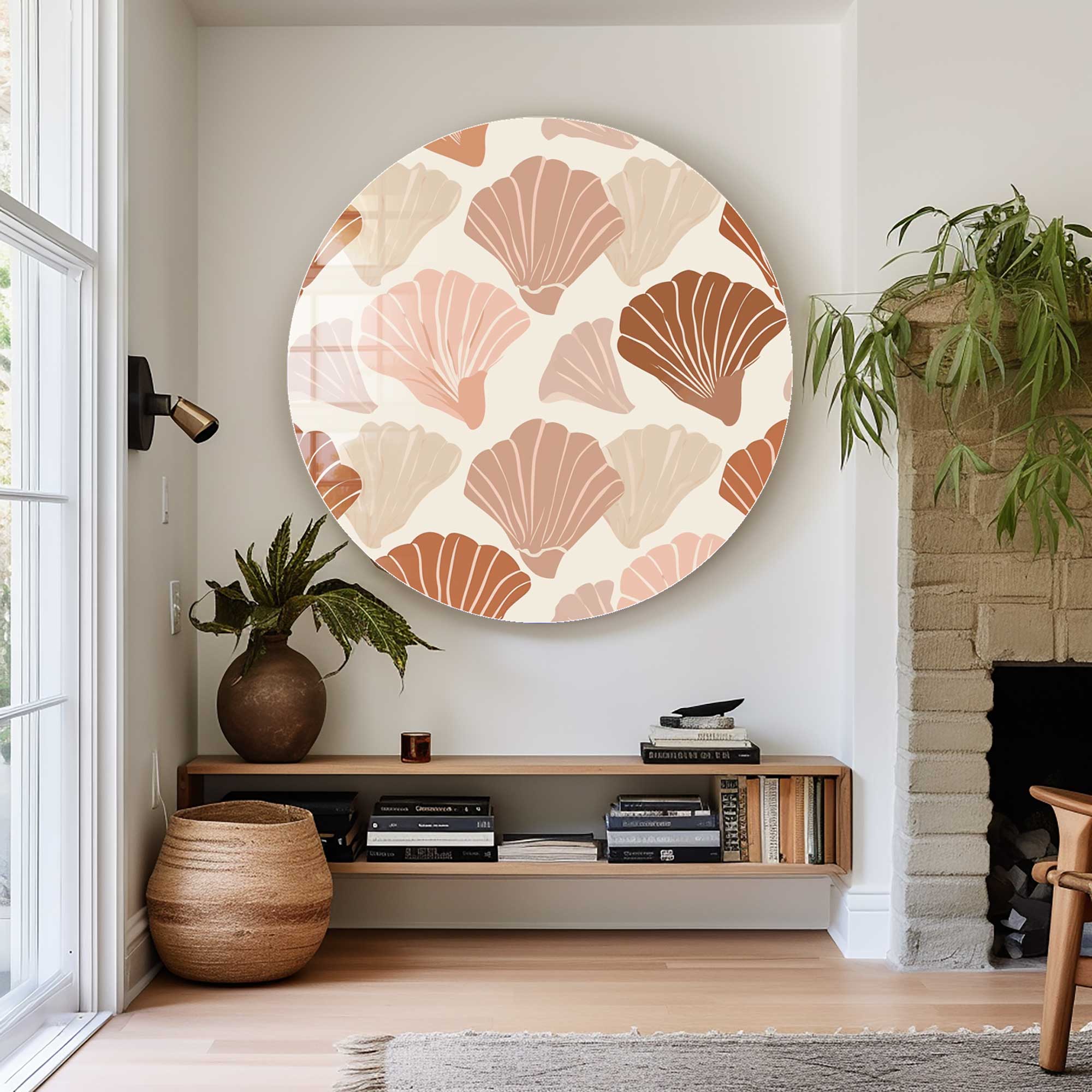 Artronauts Glass Print Oysterland - Rounded Glass Wall Art